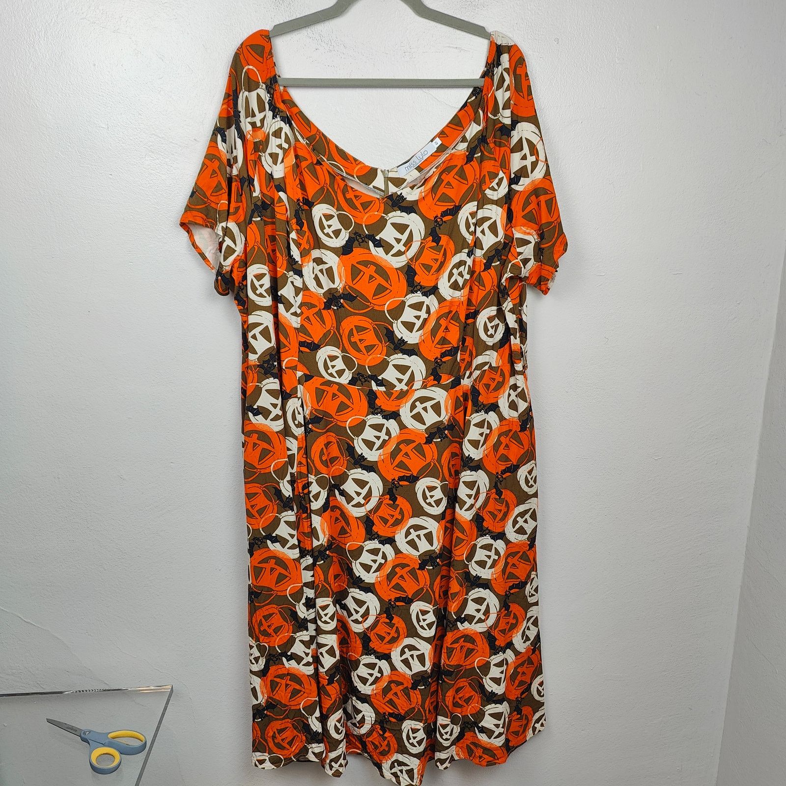 Other Miss Lulo Bella Pumpkin & Bats Dress Womens 4X SoySilk Size 4XL / US 24-26 - 1 Thumbnail