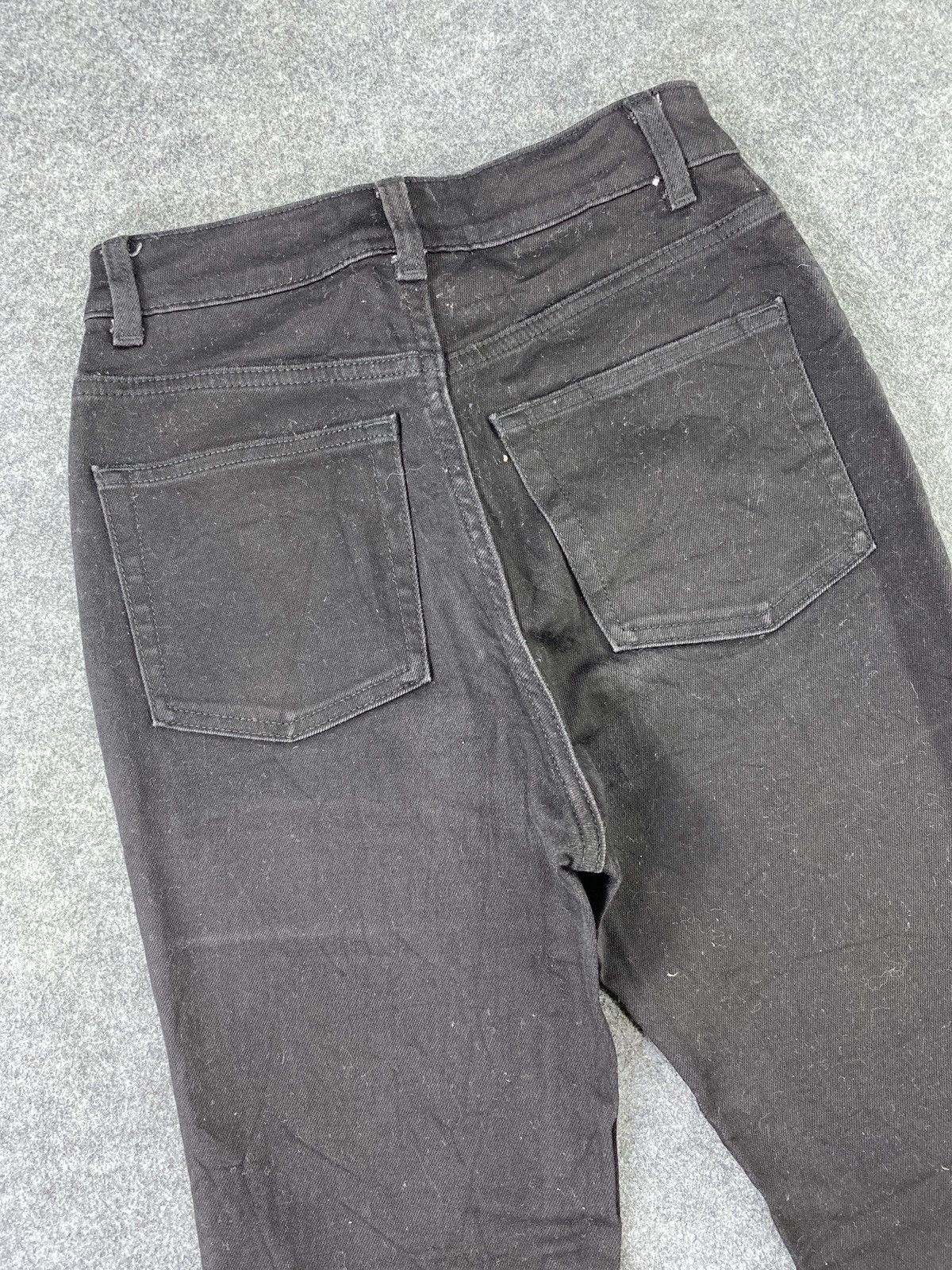 Japanese Brand Gu Flare Black Jeans - J1008 Size 25" / US 0 / IT 36 - 6 Thumbnail