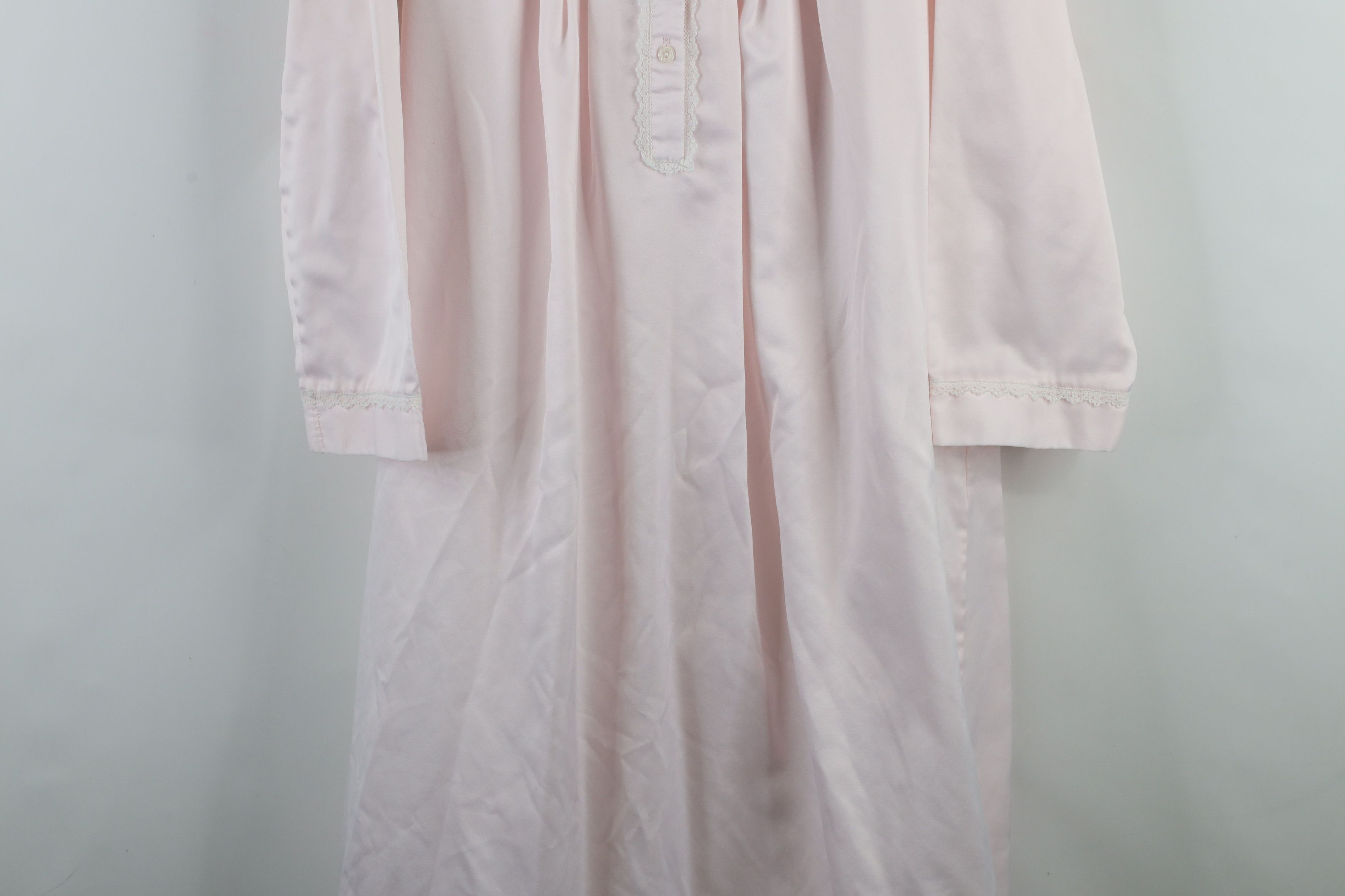 Vintage Vintage 90s Miss Elaine Ruffled Long Sleeve Night Gown Size M / US 6-8 / IT 42-44 - 3 Thumbnail