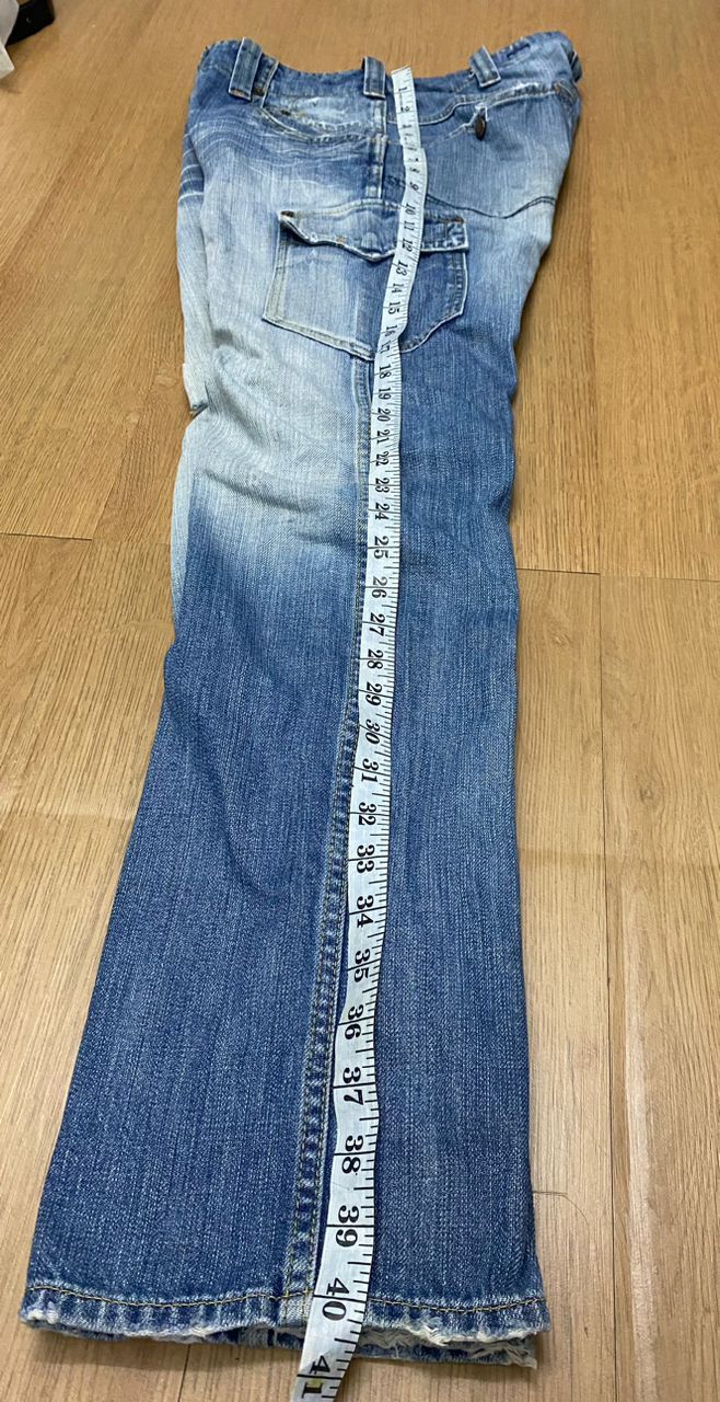 Japanese Brand 💥 Need Gone💥 Bartack Work Clothing Dept Distressed Jeans Size US 31 - 4 Thumbnail