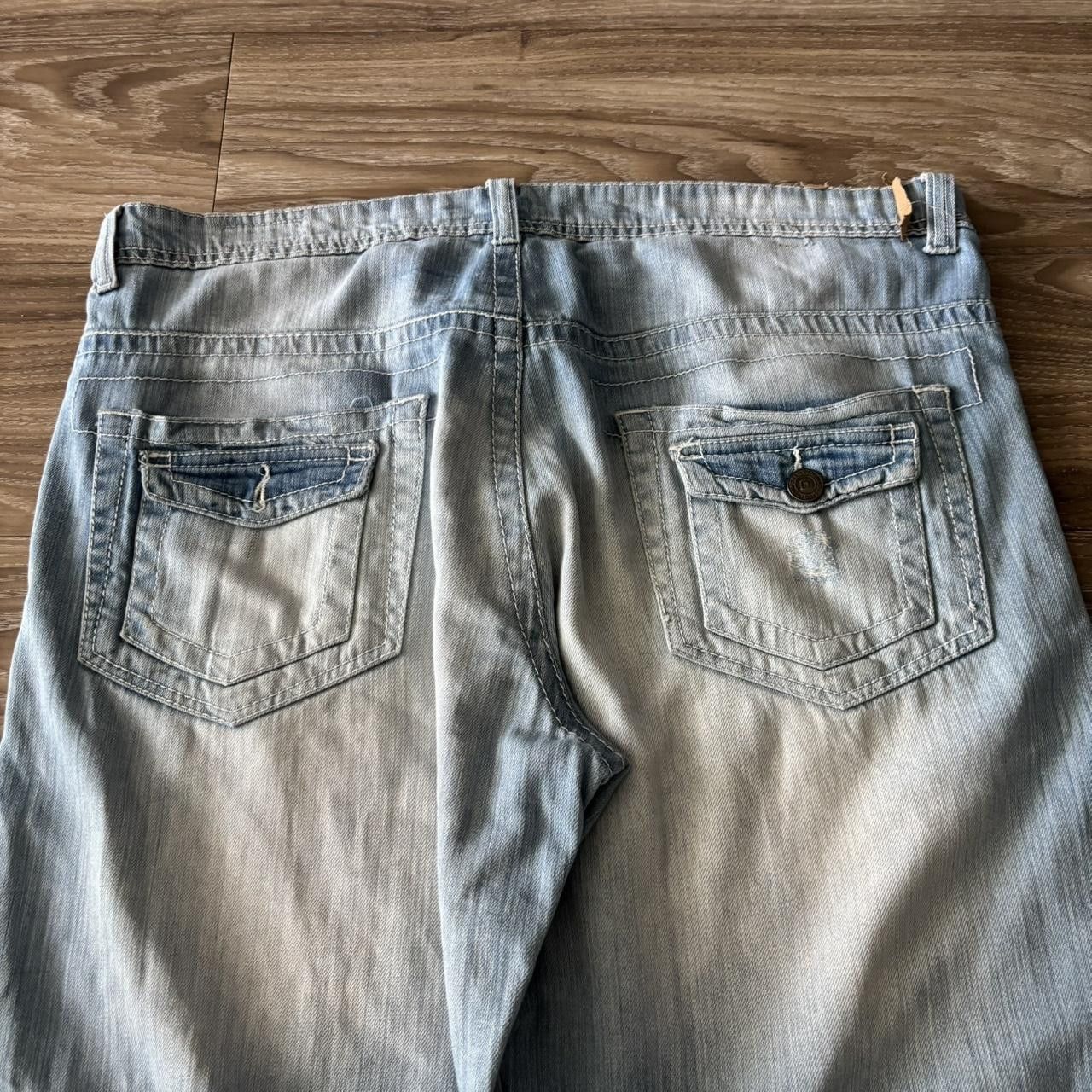 Vintage Crazy Vintage Y2K/2000s Faded Light Wash Streetwear Denim Jeans! 40x32 Size US 40 / EU 56 - 7 Thumbnail