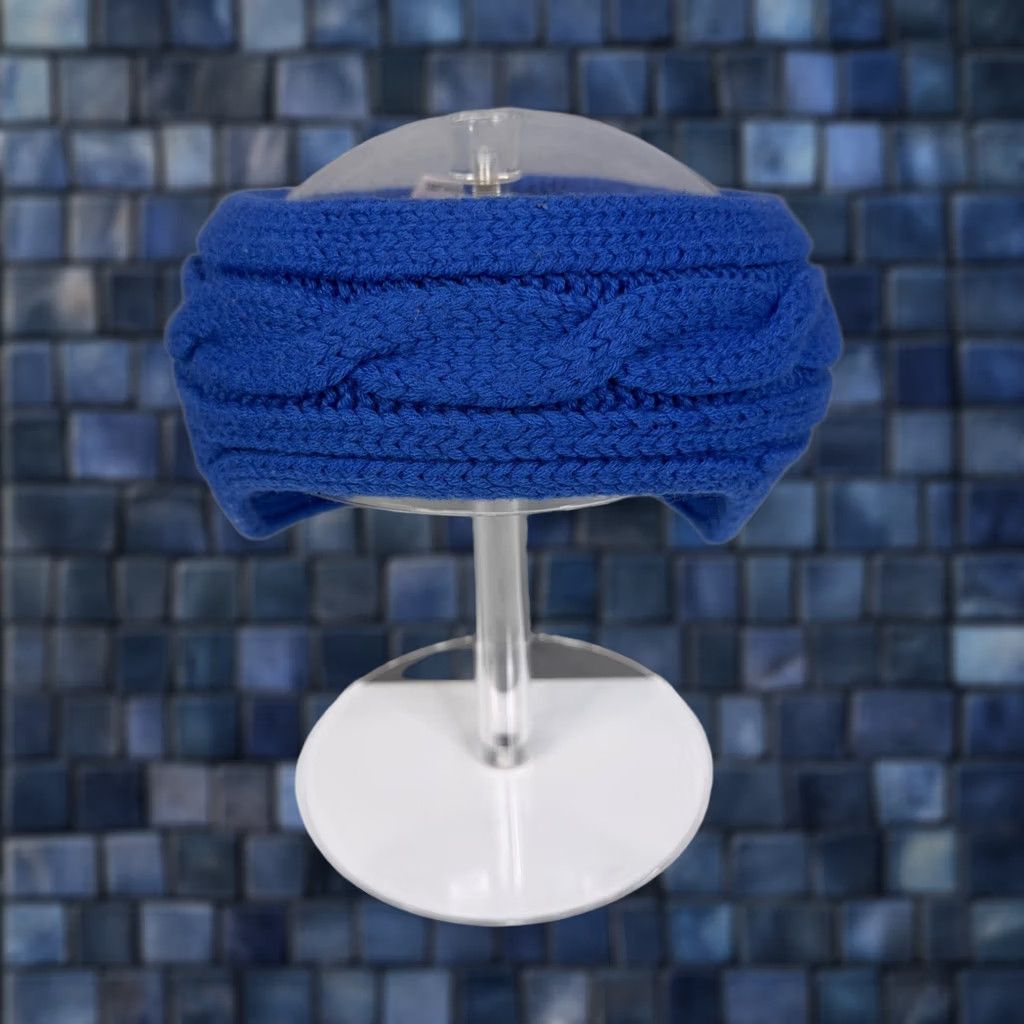 Bogner VINTAGE Bogner Headband Womens M Blue Knit Cable Ear Warmer Ski Winter Wool Size ONE SIZE - 1 Thumbnail