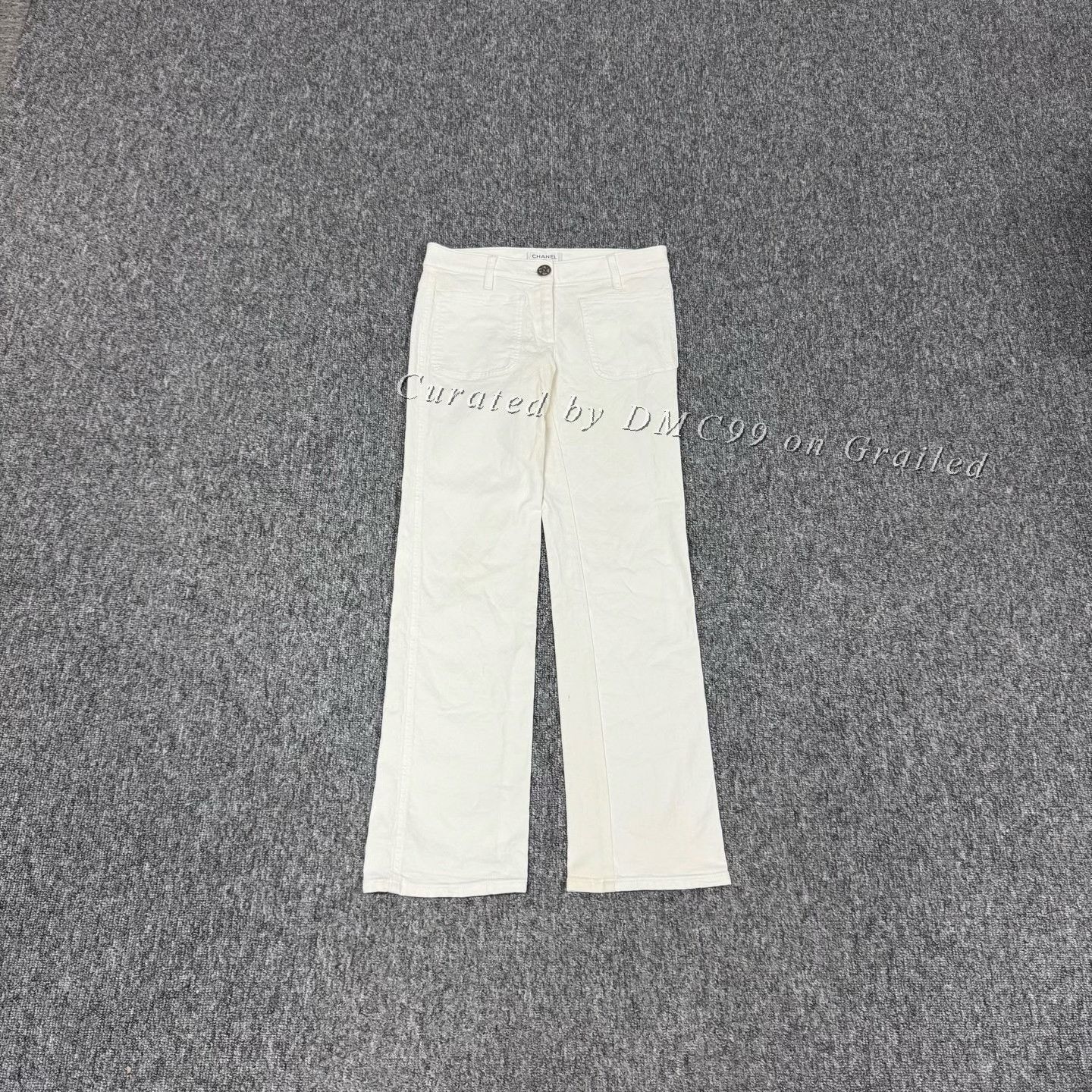 Chanel Chanel White Denim Pants Size 34 Size 34" / US 12 / IT 48 - 1 Thumbnail