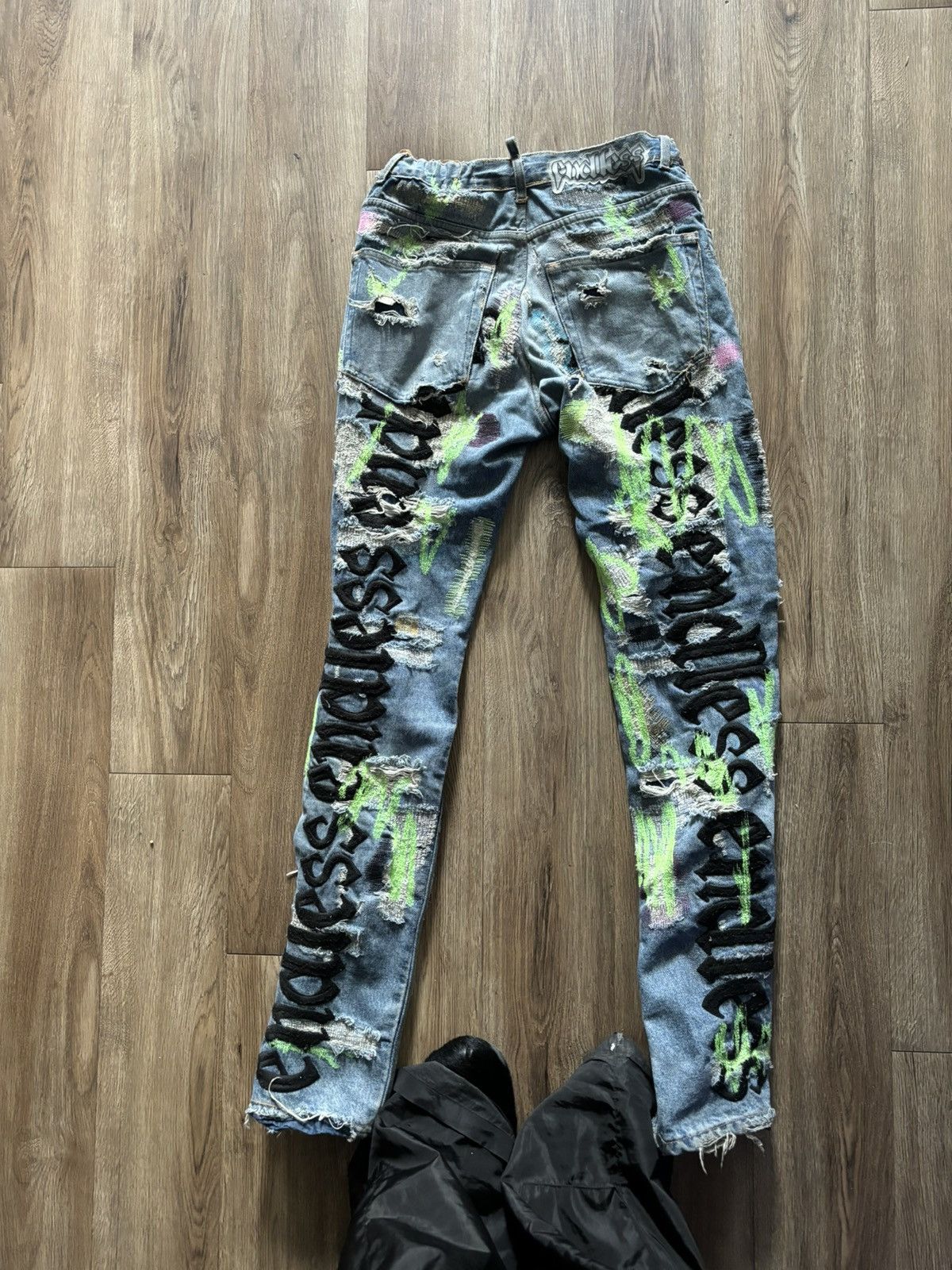 Endless × Rolling Loud × Vlone SOLD 🚨 !!!Endless denim rolling loud Size US 30 / EU 46 - 2 Thumbnail