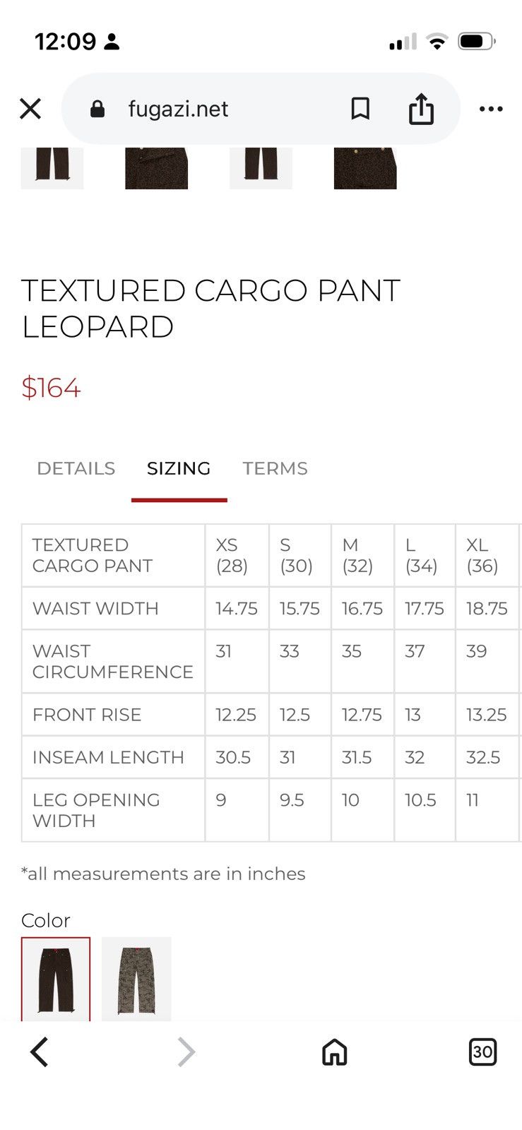 Fugazi Fugazi Leopard Cargo Pants Size US 30 / EU 46 - 8 Thumbnail