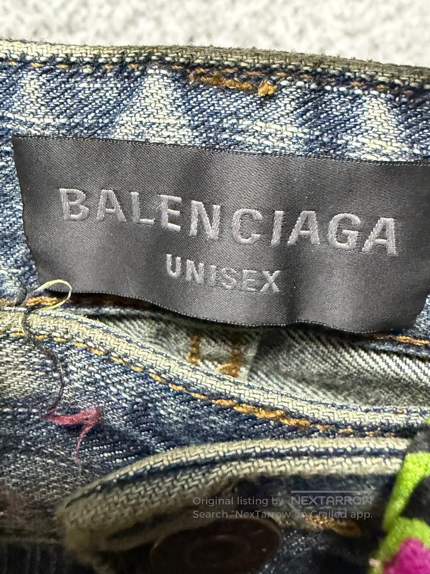 Balenciaga Balenciaga FW24 Denim with Graffiti Design. Size US 26 / EU 42 - 3 Thumbnail