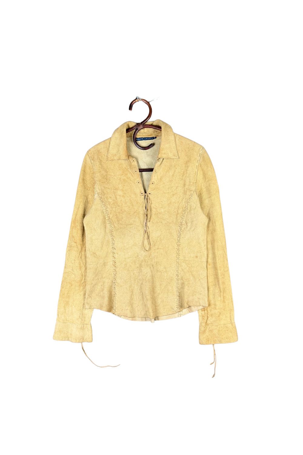 Polo Ralph Lauren Ralph Lauren Suede Lace-Up Western Blouse Size S / US 4 / IT 40 - 14 Thumbnail