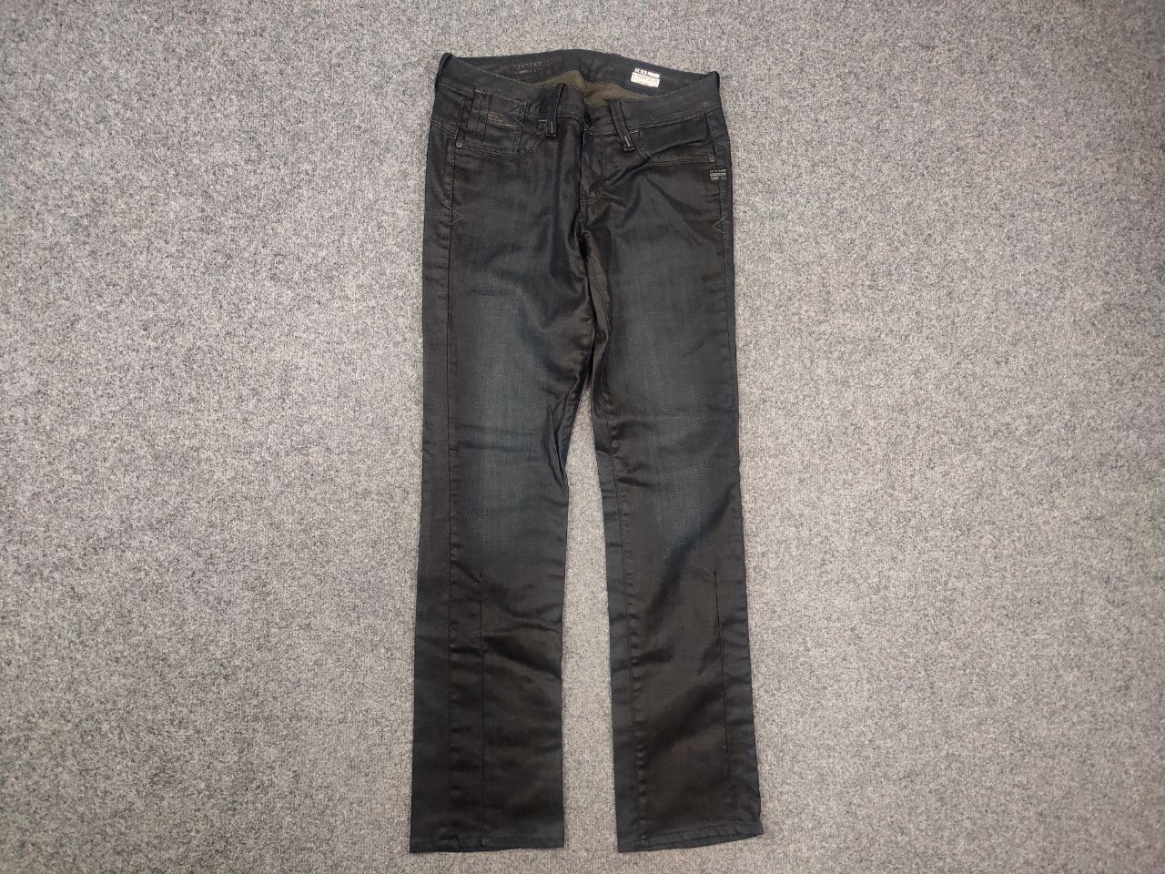 G-Star G Star Raw Elect Waxed Denim Low rise Jeans Y2K Style LGB Size 29" - 2 Thumbnail
