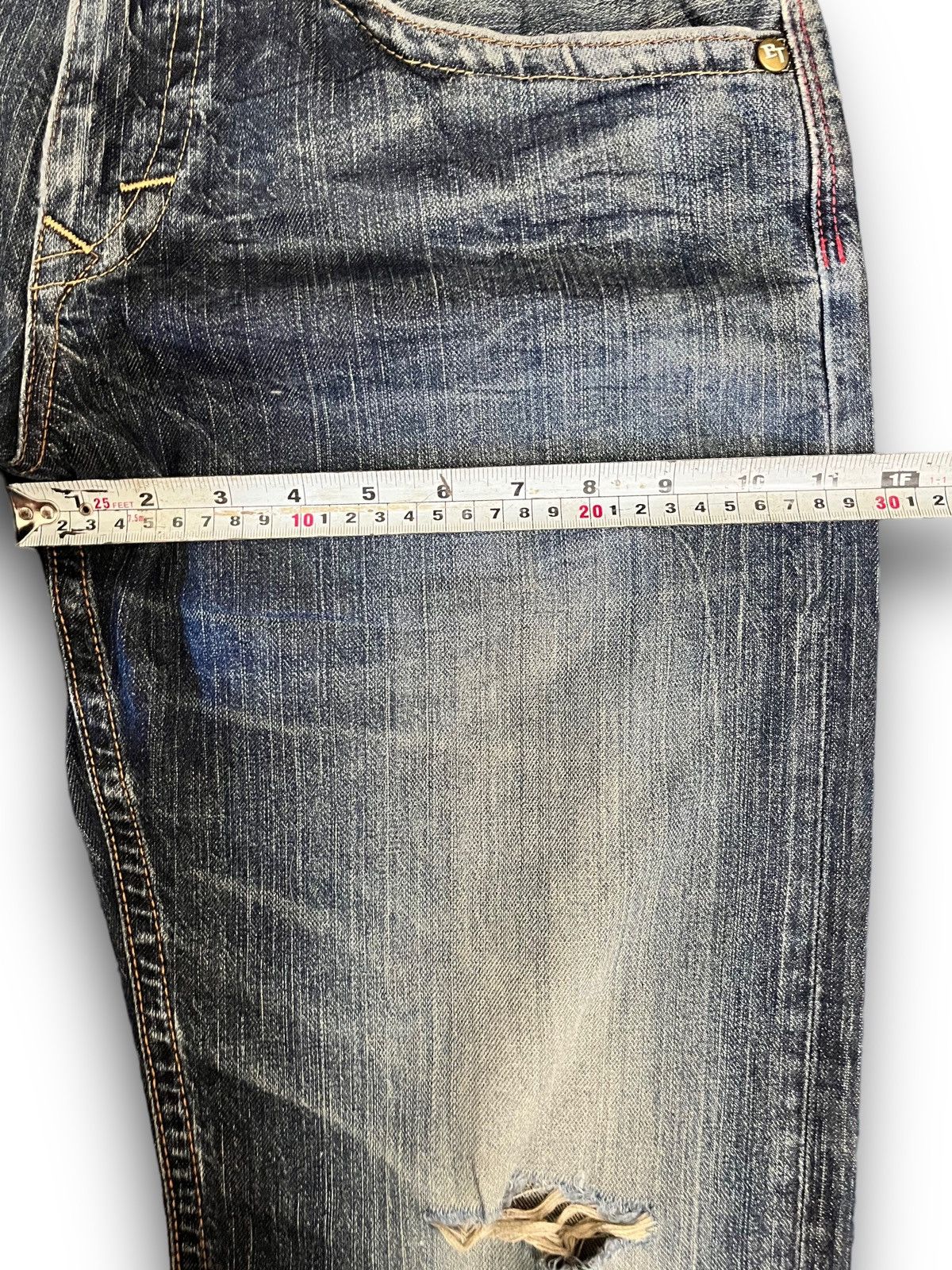 Edwin Vintage Edwin Blue Trip Mud Wash Distressed Style Jeans Size US 32 / EU 48 - 15 Thumbnail