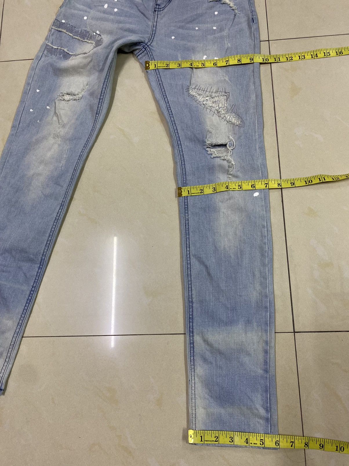 Japanese Brand × Le Grande Bleu (L.G.B.) Distressed Ripped Cavari A Denim Size US 29 - 13 Thumbnail