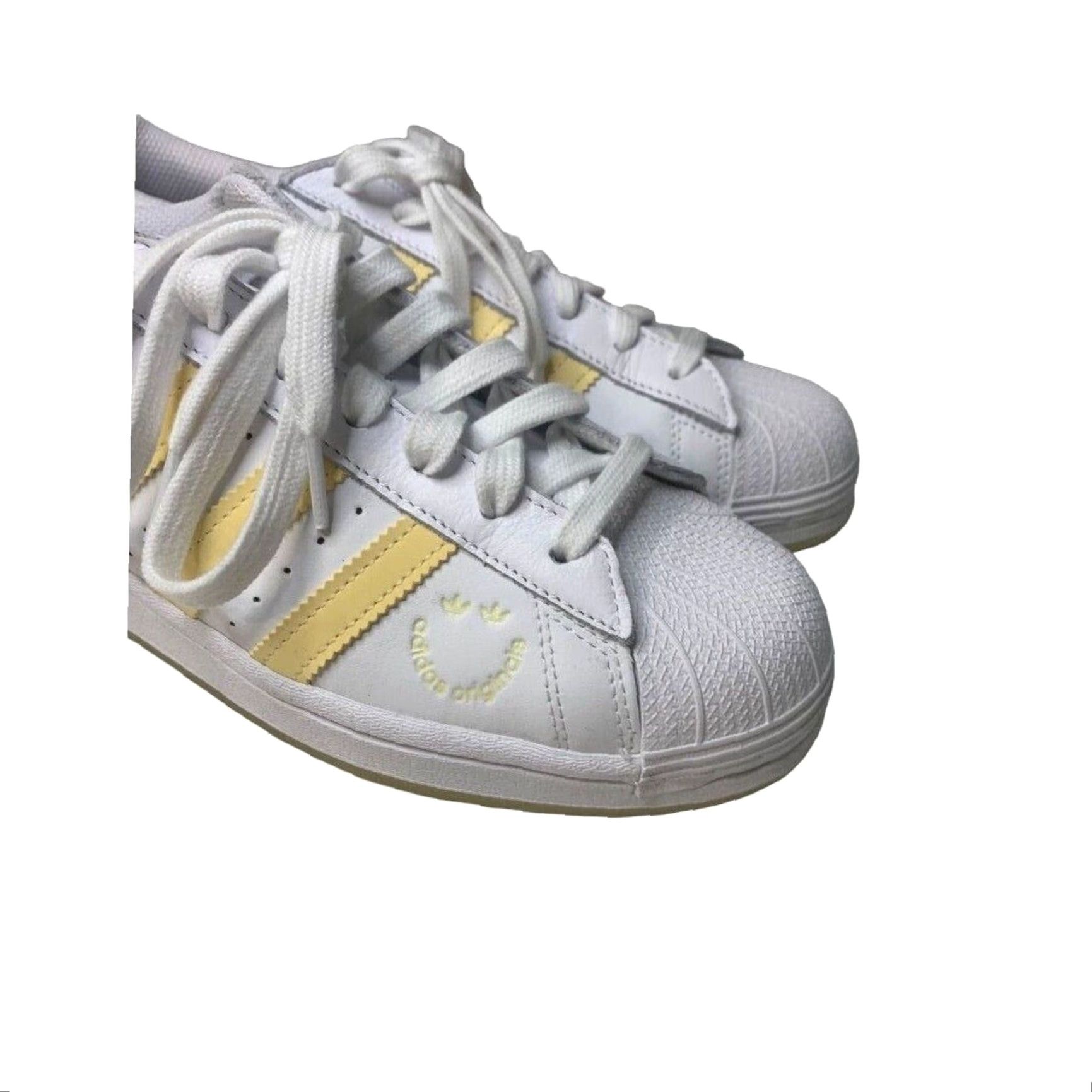 Adidas adidas Original Superstar Sneakers Womens White Yellow GY2073 9.5 US Leather Lace Up Shoes Size US 10 / IT 40 - 5 Thumbnail