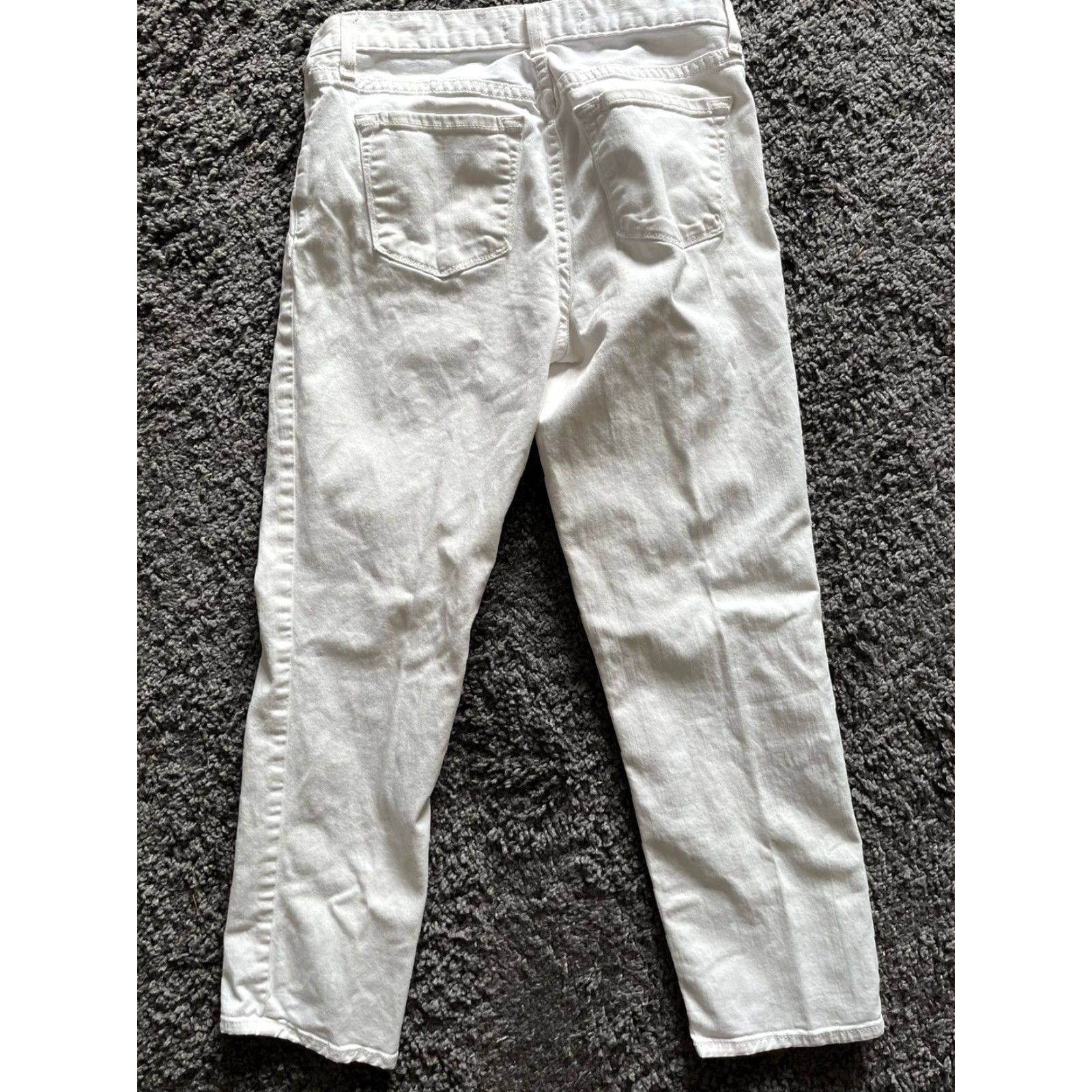 J Brand J Brand for Theory Ace Cropped High Rise Straight Jeans Size 23 White Denim Womens Size 40" / US 18 - 4 Thumbnail