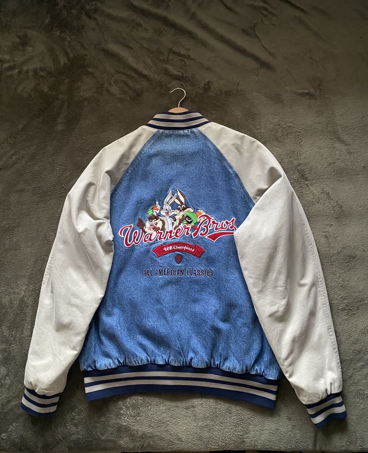 Warner Bros Looney Tunes Warner Bros Vintage Denim Bomber Size US L / EU 52-54 / 3 - 6 Thumbnail