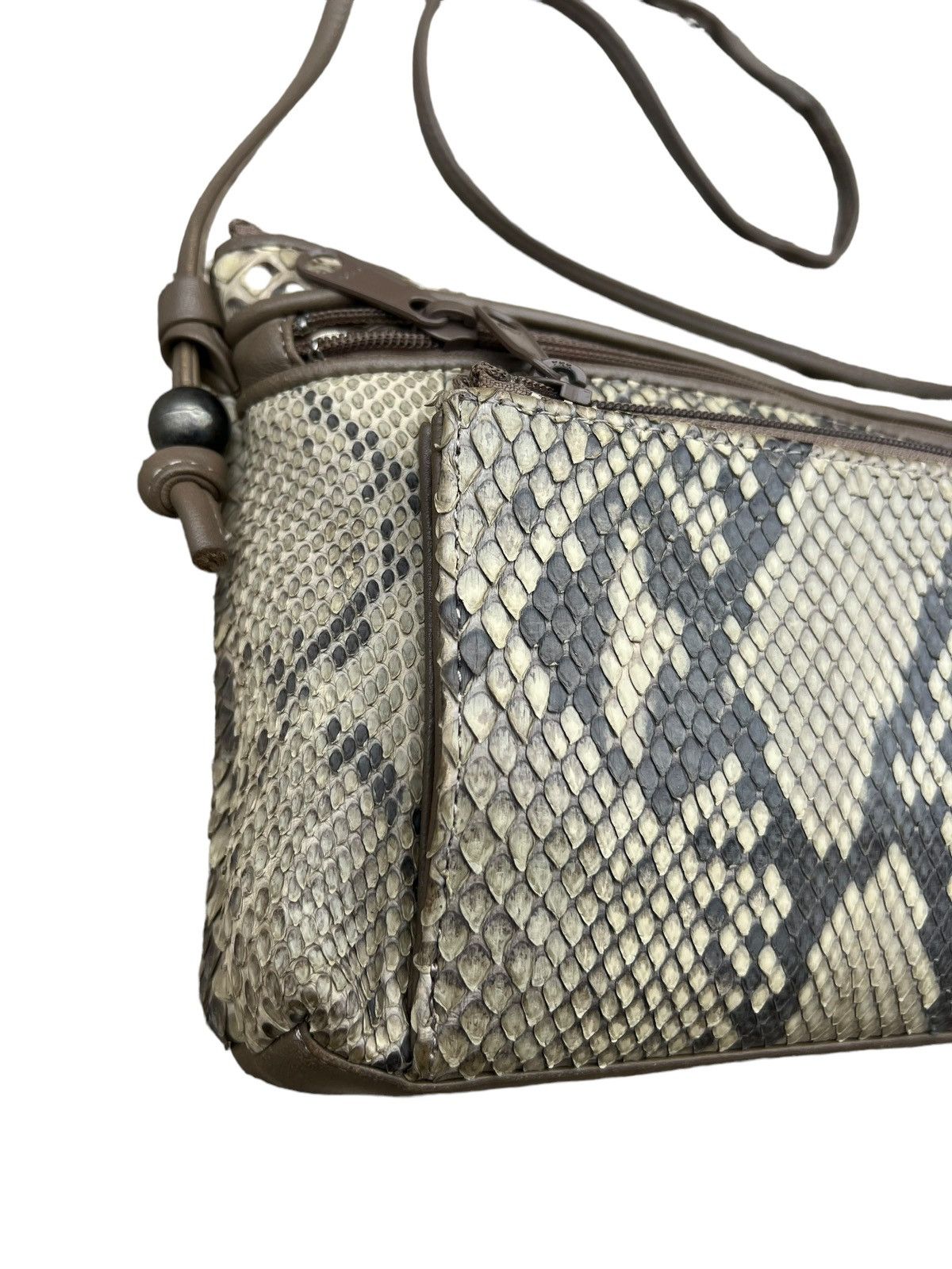 Leather Vintage Arukan Japan Python Snakeskin Leather Bag Mini Size ONE SIZE - 3 Thumbnail