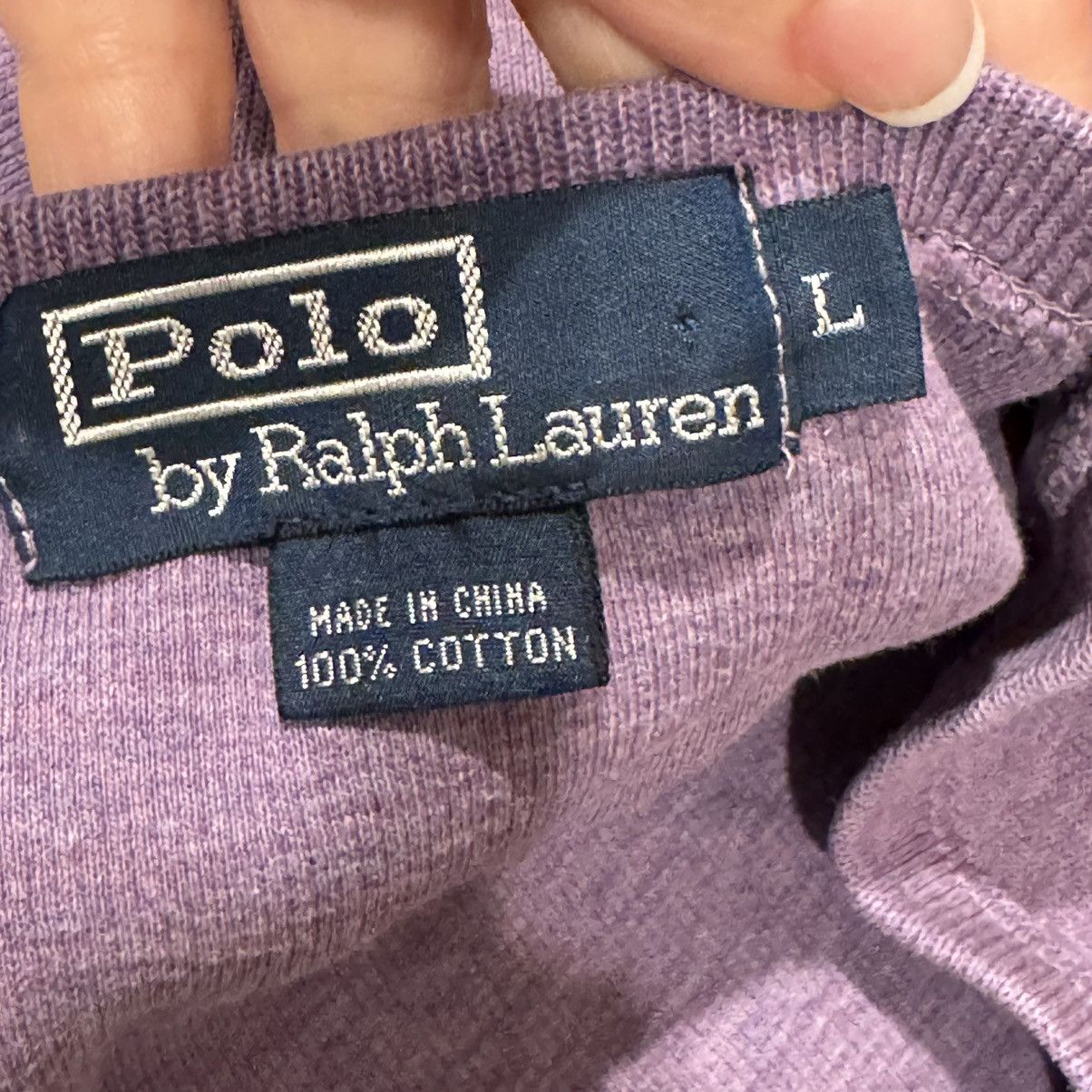 Polo Ralph Lauren Vintage 90s Ralph Lauren Purple Sweatshirt Vneck L Size US L / EU 52-54 / 3 - 3 Thumbnail