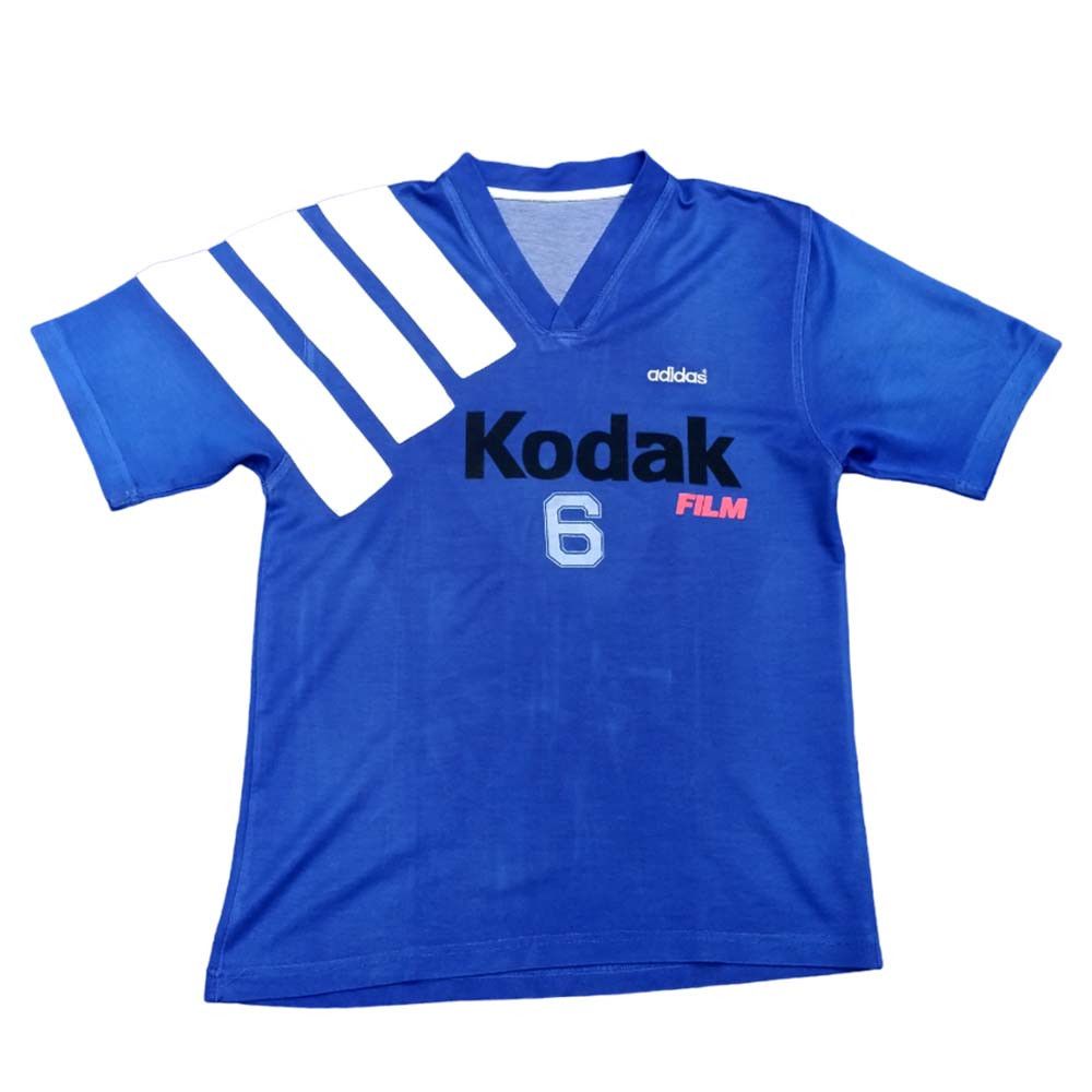 image of Vintage 90's Adidas Kodak Soccer Jersey in Blue, Men's (Size Medium)