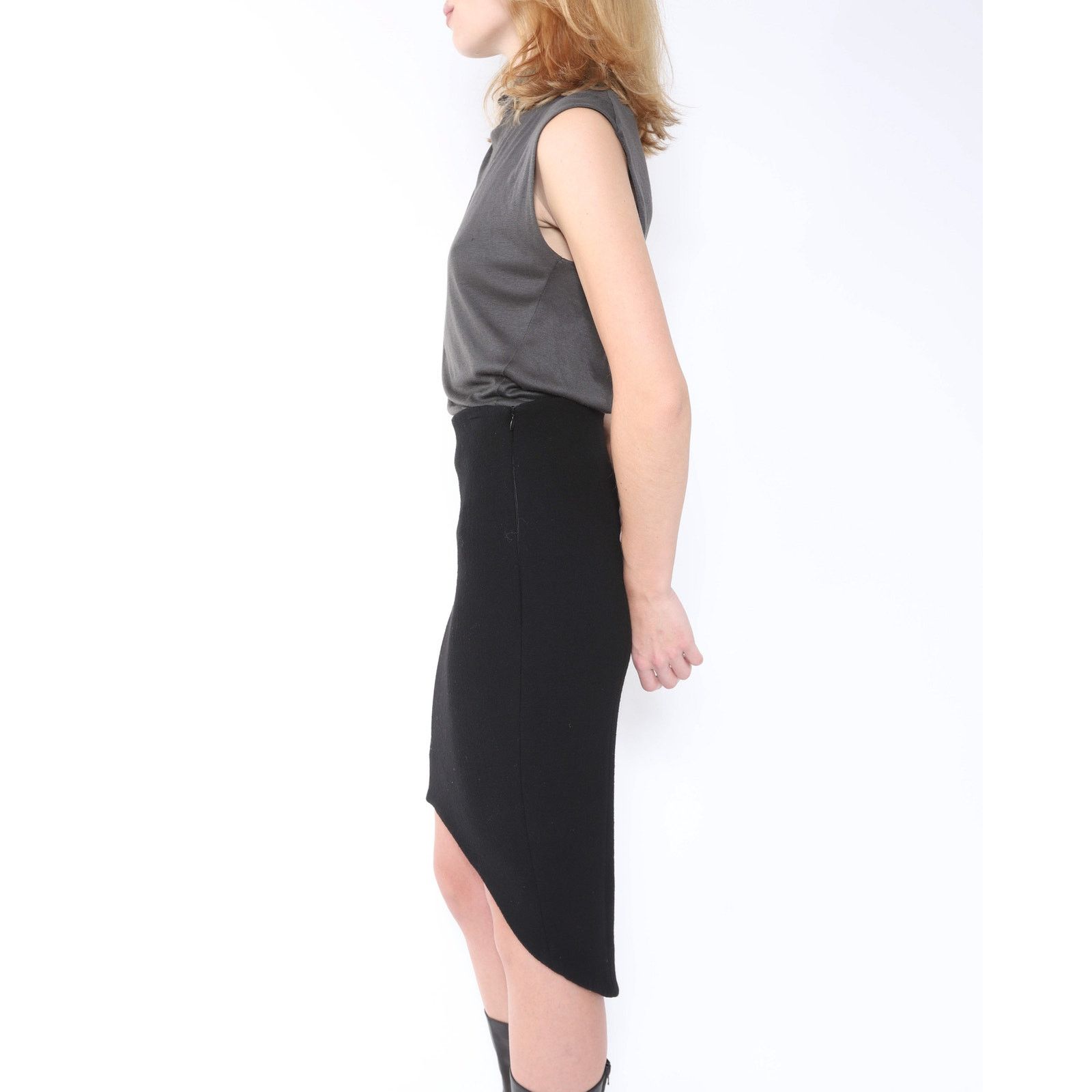 Haider Ackermann FW10 Draped Sleeveless Top in Grey Wool Size XS / US 0-2 / IT 36-38 - 6 Thumbnail