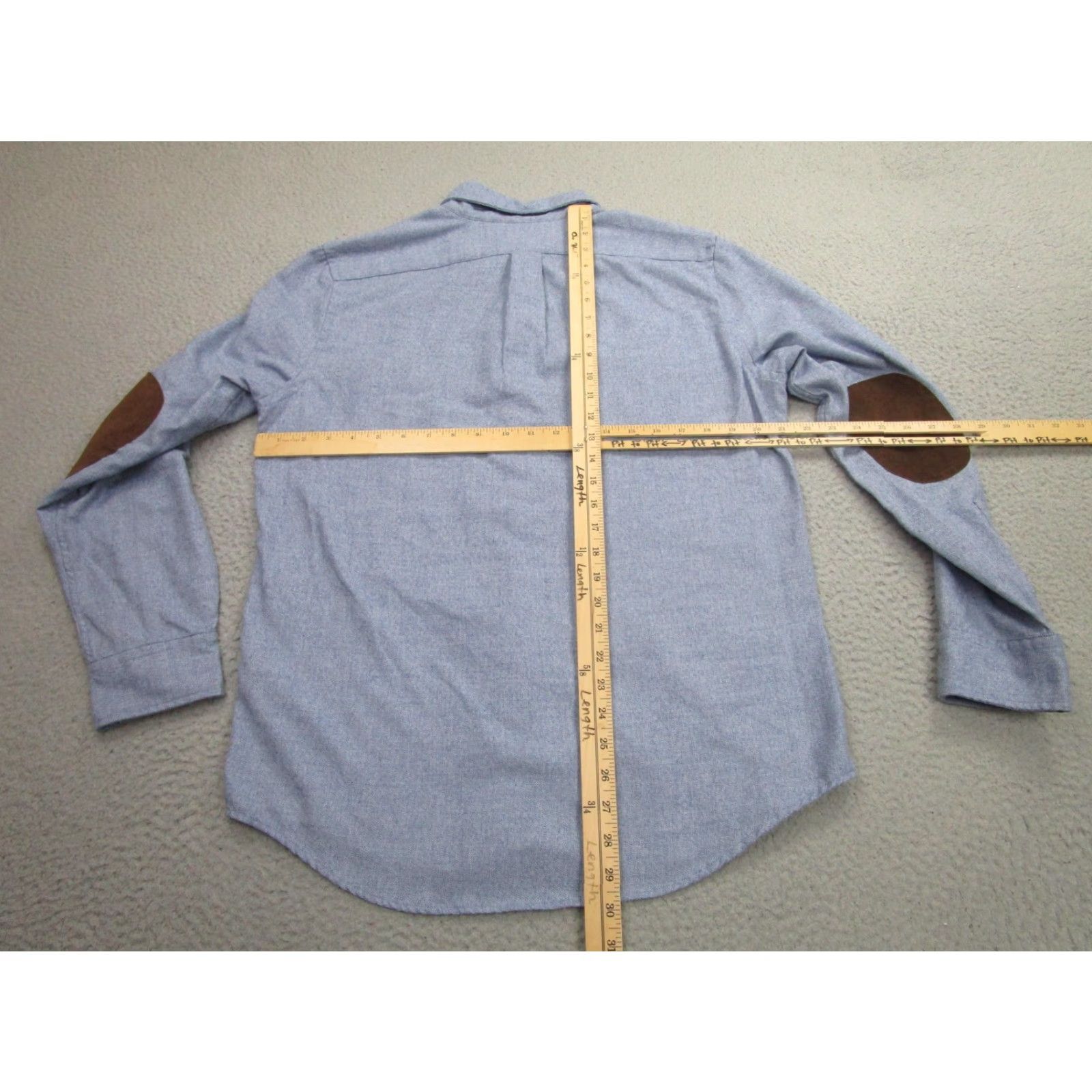 Vineyard Vines Vineyard Vines Shirt Mens Medium Blue Slim Fit Crosby Elbow Patch Performance Size US M / EU 48-50 / 2 - 7 Thumbnail