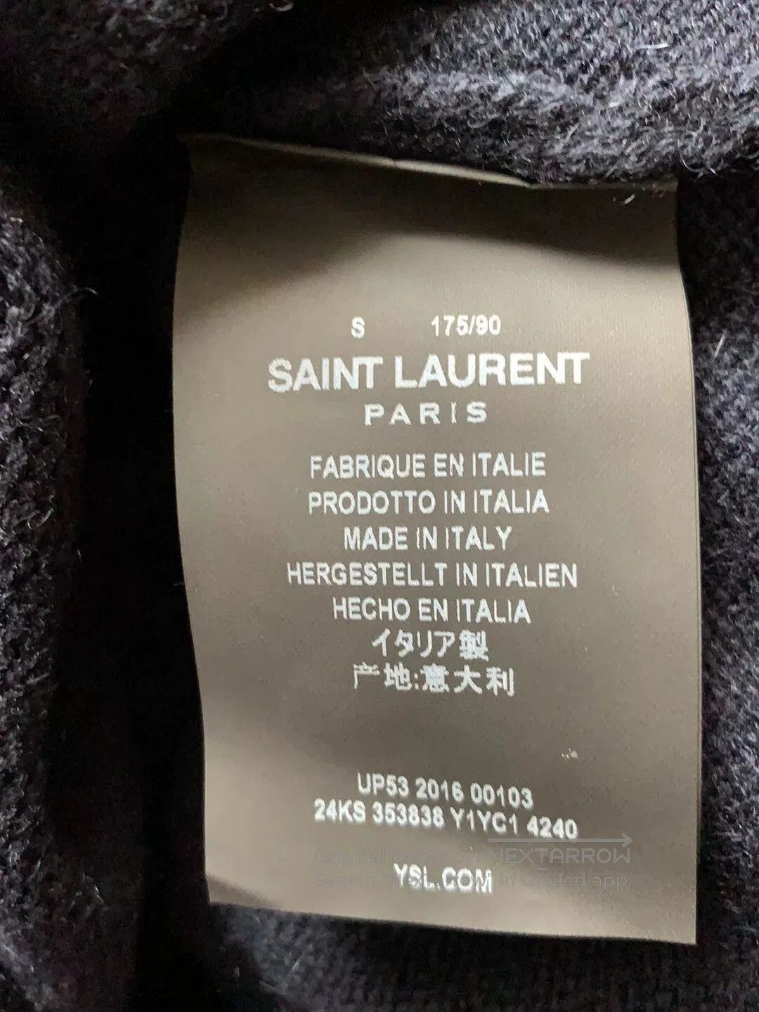 Saint Laurent Paris Saint Laurent Dark Blue Cashmere Sweater. Size US S / EU 44-46 / 1 - 3 Thumbnail