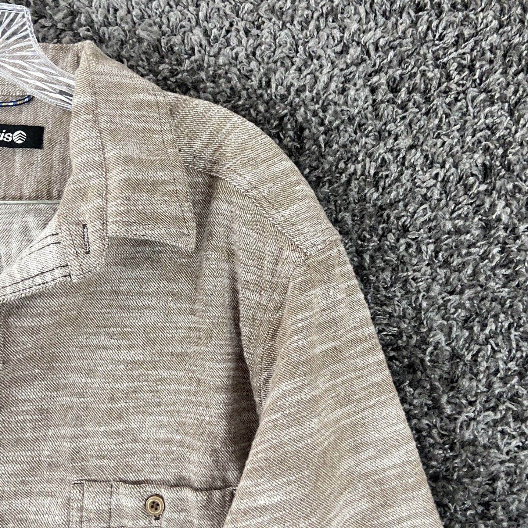 Vintage Solaris Beige Flannel Long Sleeve Button Up XLT Big & Tall Mens Size US XL / EU 56 / 4 - 4 Thumbnail