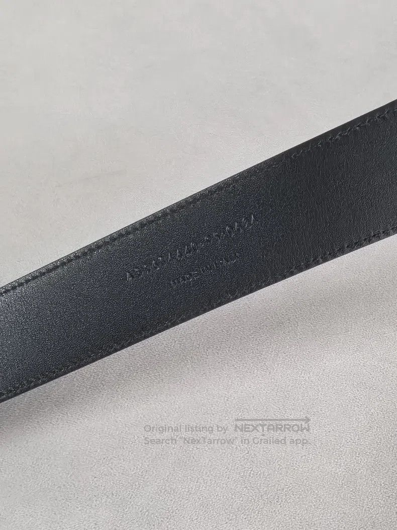 Saint Laurent Paris Saint Laurent Paris Black Sheepskin Silver Buckle Belt i Size ONE SIZE - 6 Thumbnail
