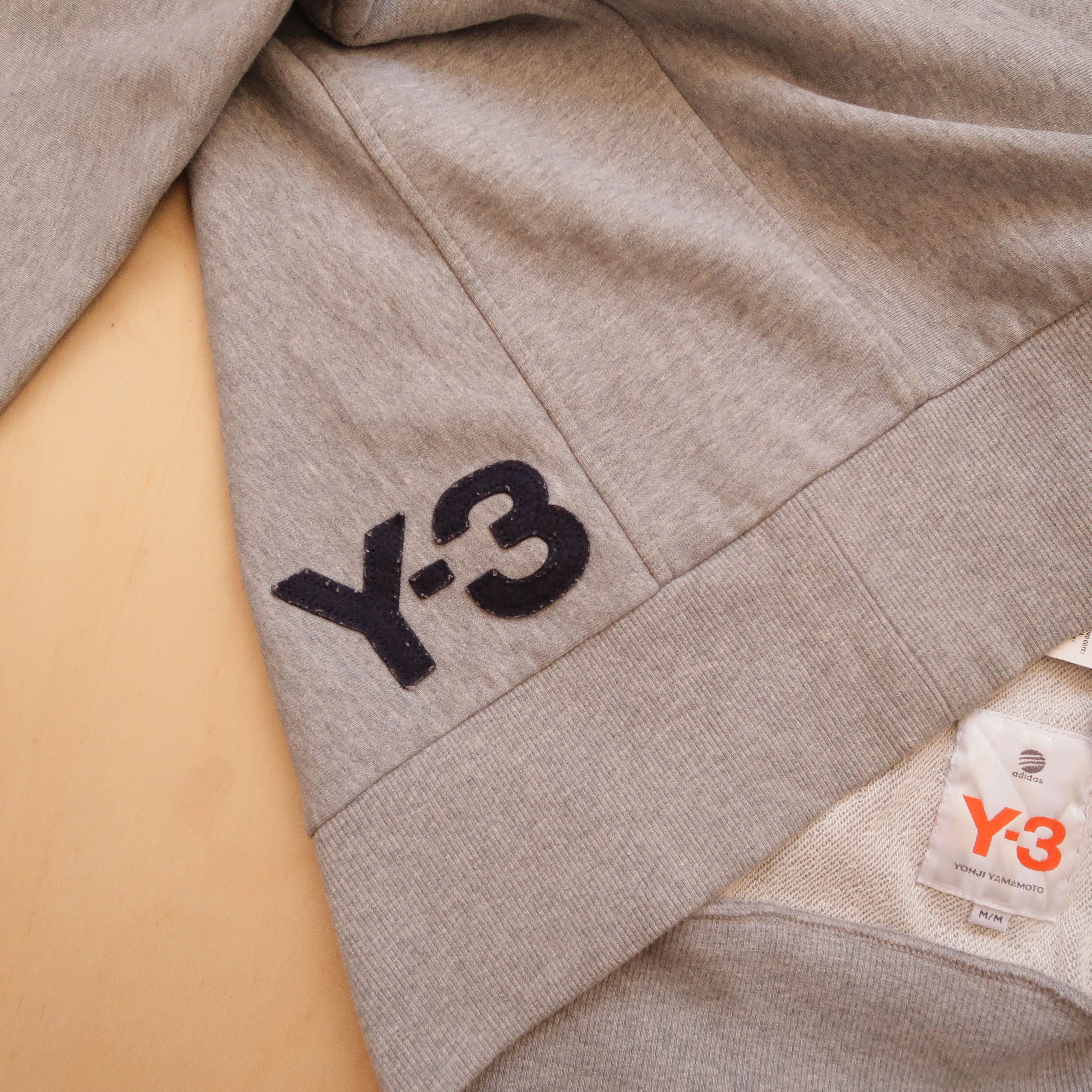 Y-3 2004 Yohji Yamamoto Y-3 Double V Heavy Sweatshirt Patchwork Size US M / EU 48-50 / 2 - 16 Thumbnail