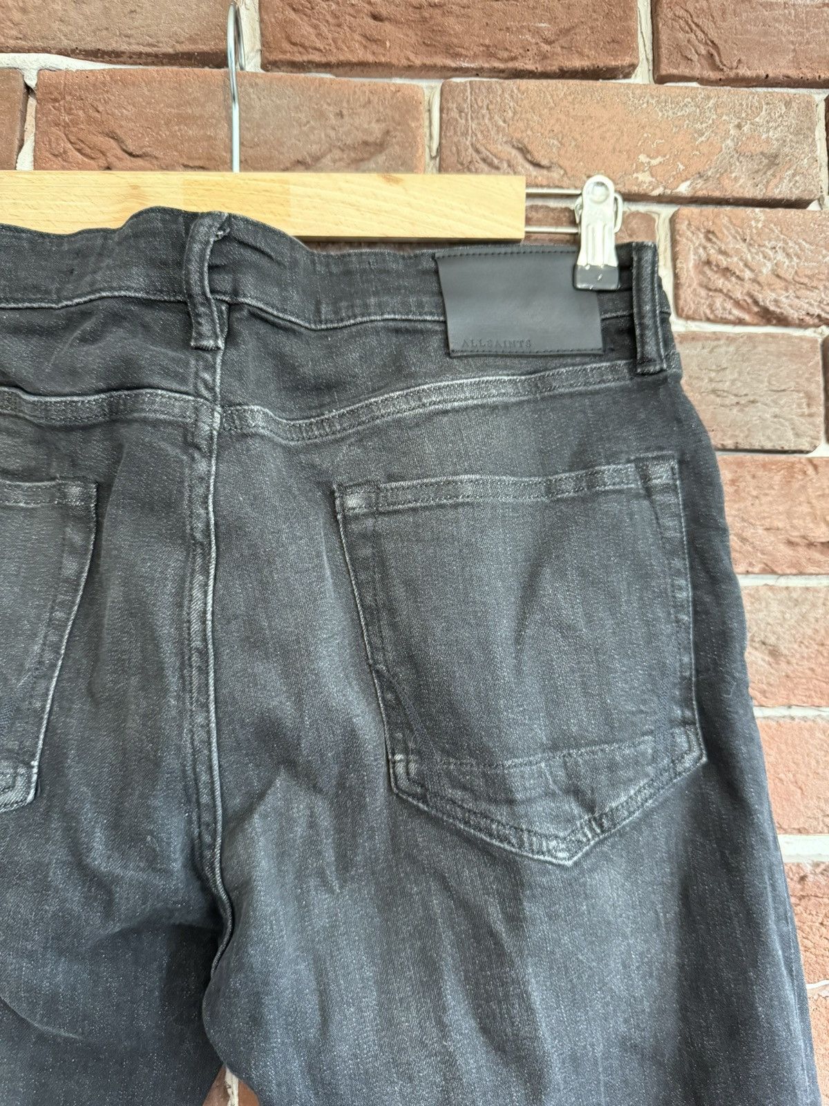 Allsaints Rare Allsaints Cigarette Washed Black Denim Pants 34 Hype g Size US 34 / EU 50 - 4 Thumbnail