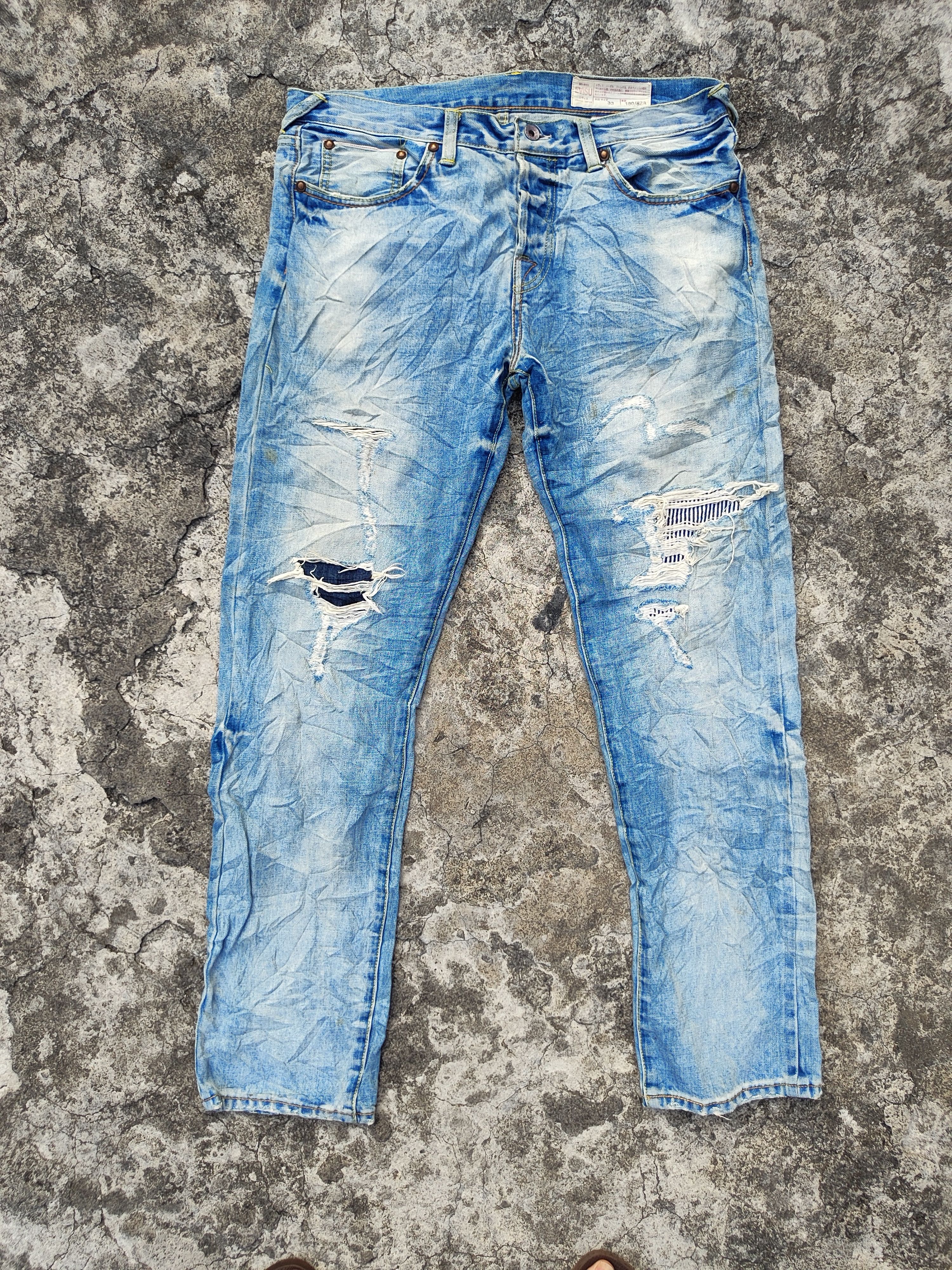 Evisu Evisu Selvedge Ripped Size US 33 - 1 Thumbnail