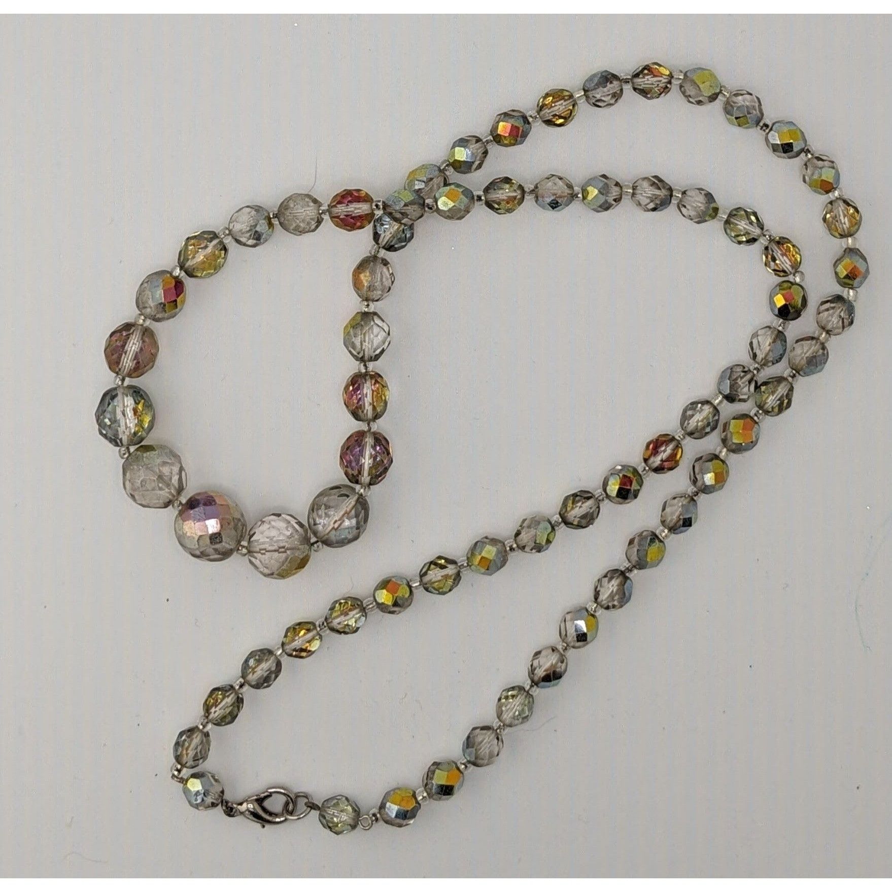 Other Vintage Aurora Borealis Faceted Crystal Bead Necklace Size ONE SIZE - 4 Thumbnail