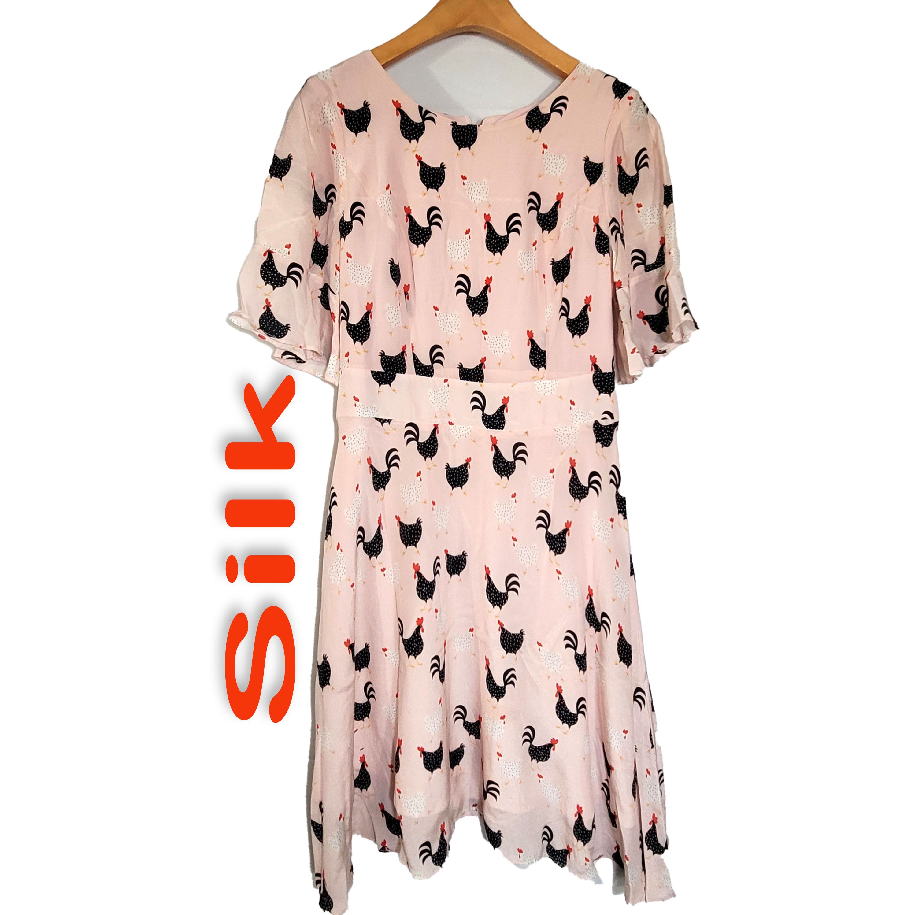 Other Women's 100% Silk Size S Short Sleeve Shirt Dress SDK384 Size S / US 4 / IT 40 - 1 Thumbnail