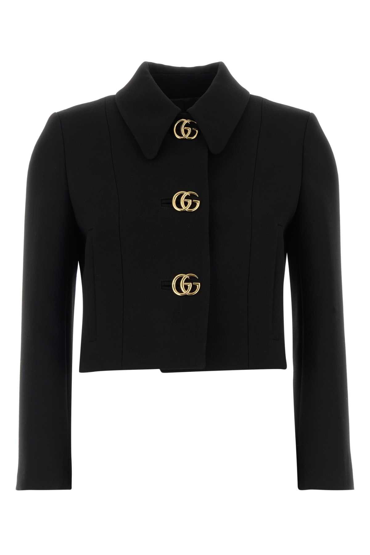 Gucci Black Crepe Blazer Size S / US 4 / IT 40 - 1 Thumbnail