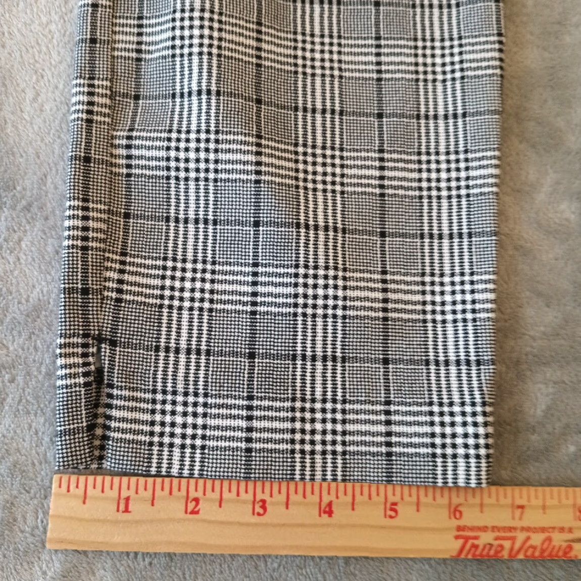 Old Navy Old Navy Pants Womens 12P Petite Black Plaid Ankle Zip 32x25 Cotton Blend Straight High Rise Front Elastic Waist Size 34" / US 12 / IT 48 - 5 Thumbnail