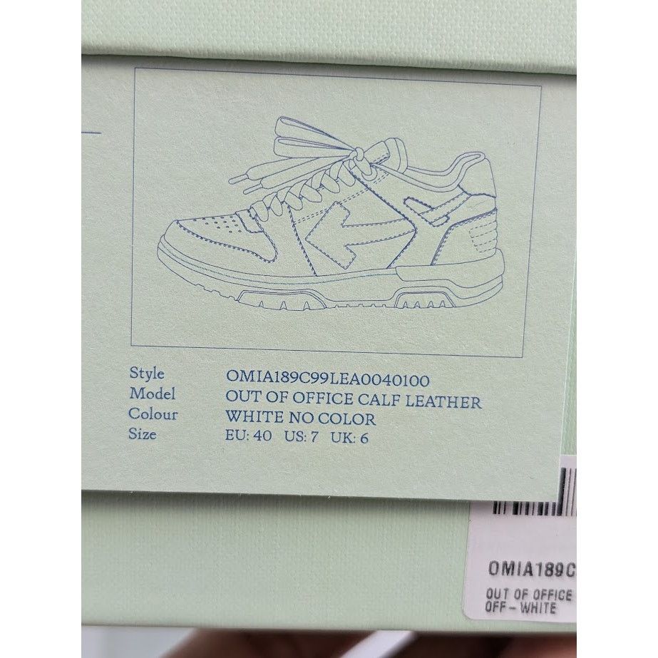 Off-White o1rshd1 Low-Top Sneakers Out Of Office Leather in White Size US 7 / EU 40 - 20 Thumbnail