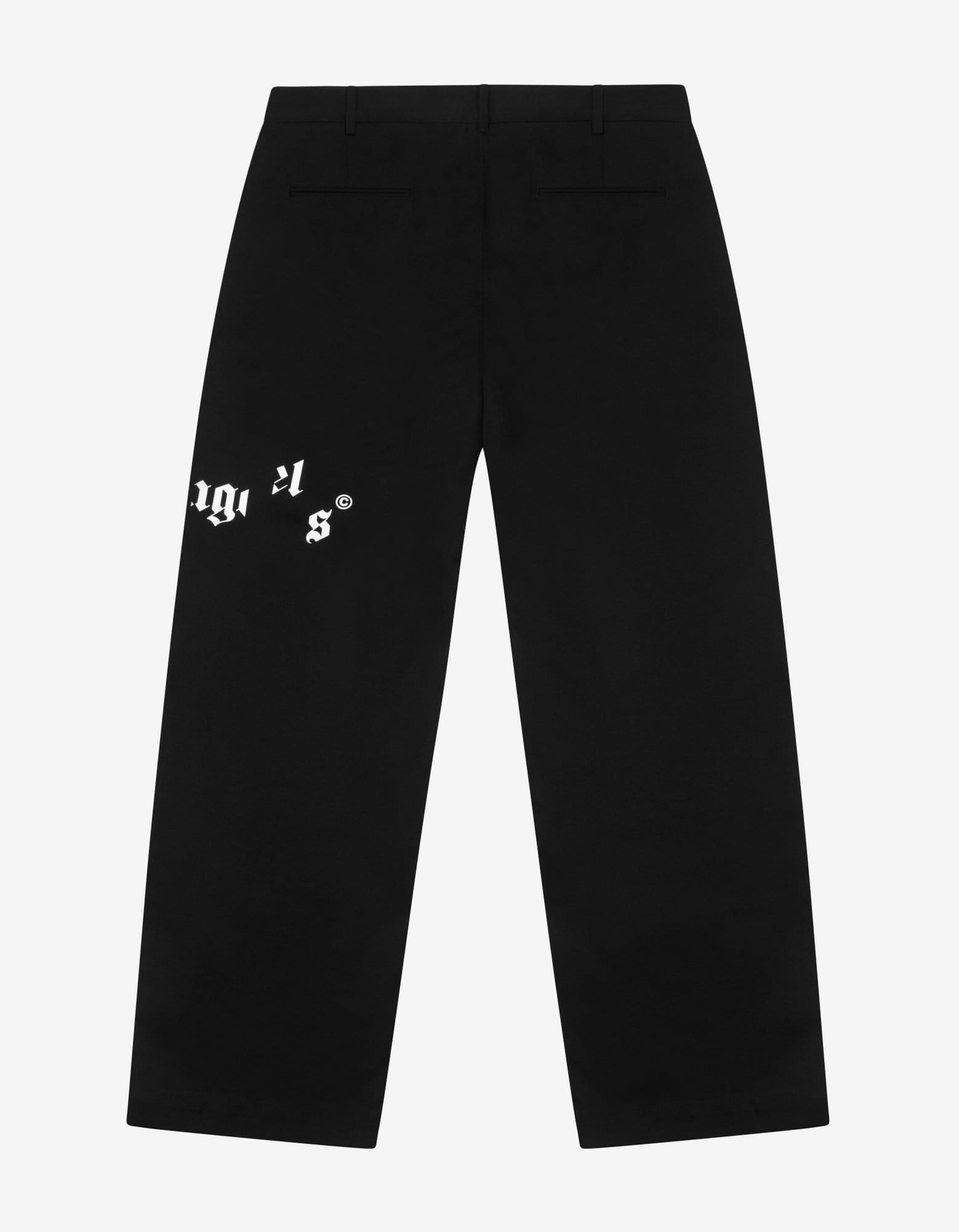 Palm Angels Palm Angels Black Broken Logo Chinos Size US 32 / EU 48 - 2 Thumbnail
