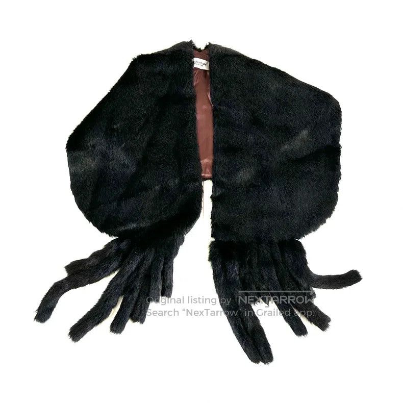 Comme des Garcons Comme Des Garcons Black fur shawl scarf vintage Size ONE SIZE - 2 Thumbnail