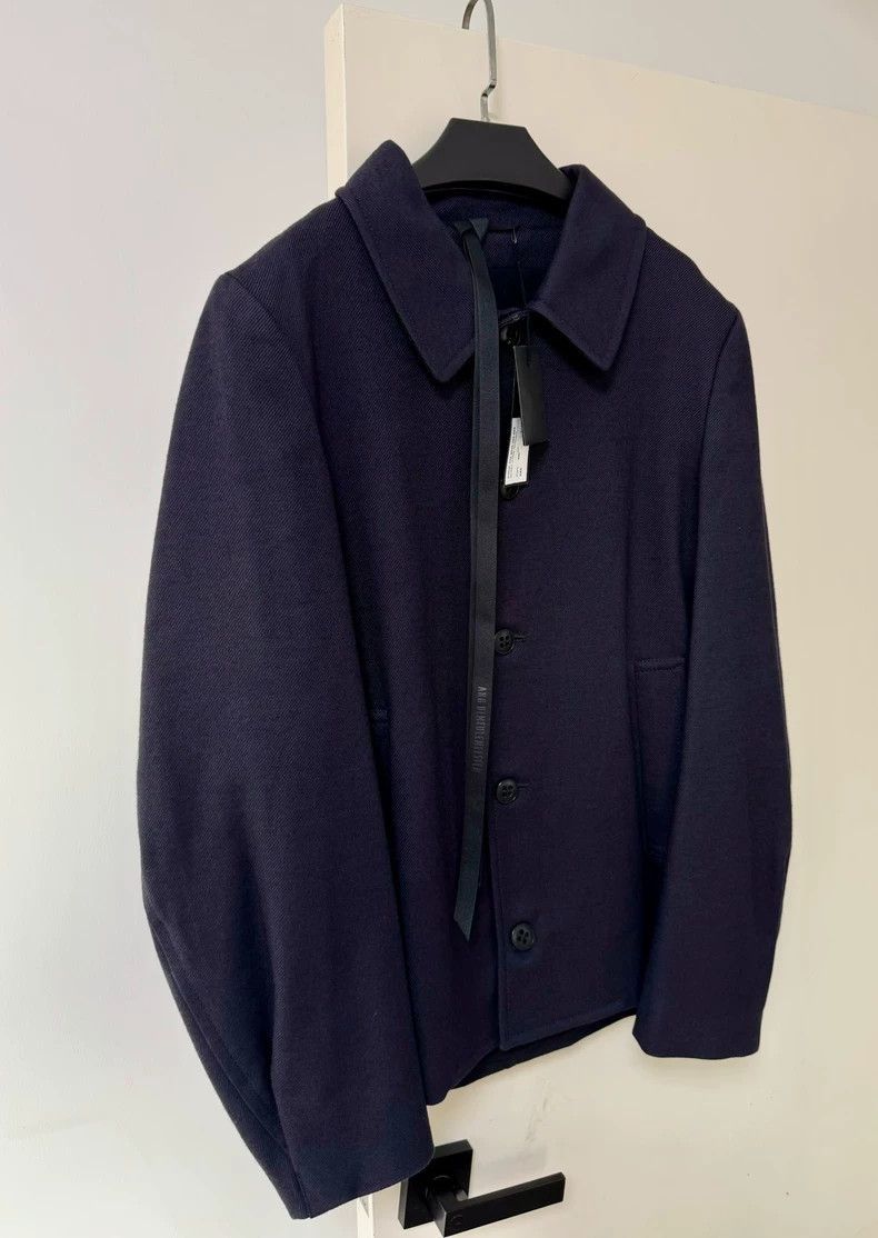 ann demeulemeester2013FALL's peak work short trench coat-25