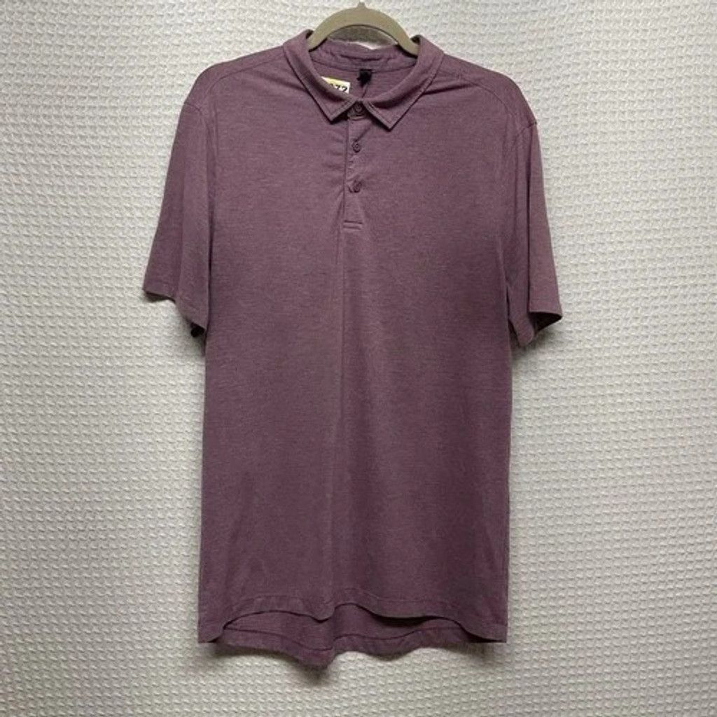Lululemon Lululemon Evolution Heathered Plum Polo Shirt Men Large Size US L / EU 52-54 / 3 - 4 Thumbnail