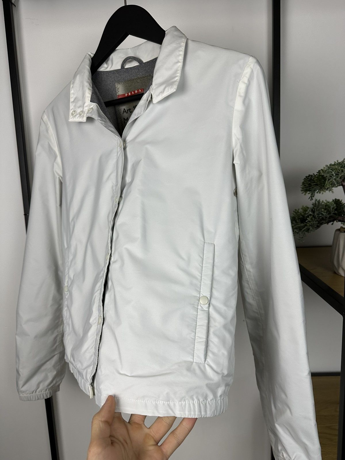 Prada Vintage Prada Nylon Jacket Red Tab Logo Track Women’s White Size M / US 6-8 / IT 42-44 - 8 Thumbnail