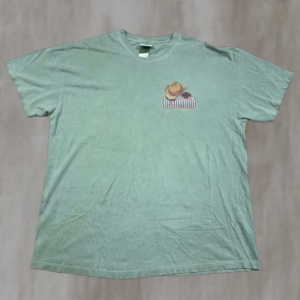 Harley Davidson VINTAGE Harley-Davidson Shirt Men XL Green 80s Retro Logo Graphic Print Short Sleeve T-Shirt Size US XL / EU 56 / 4 - 1 Thumbnail