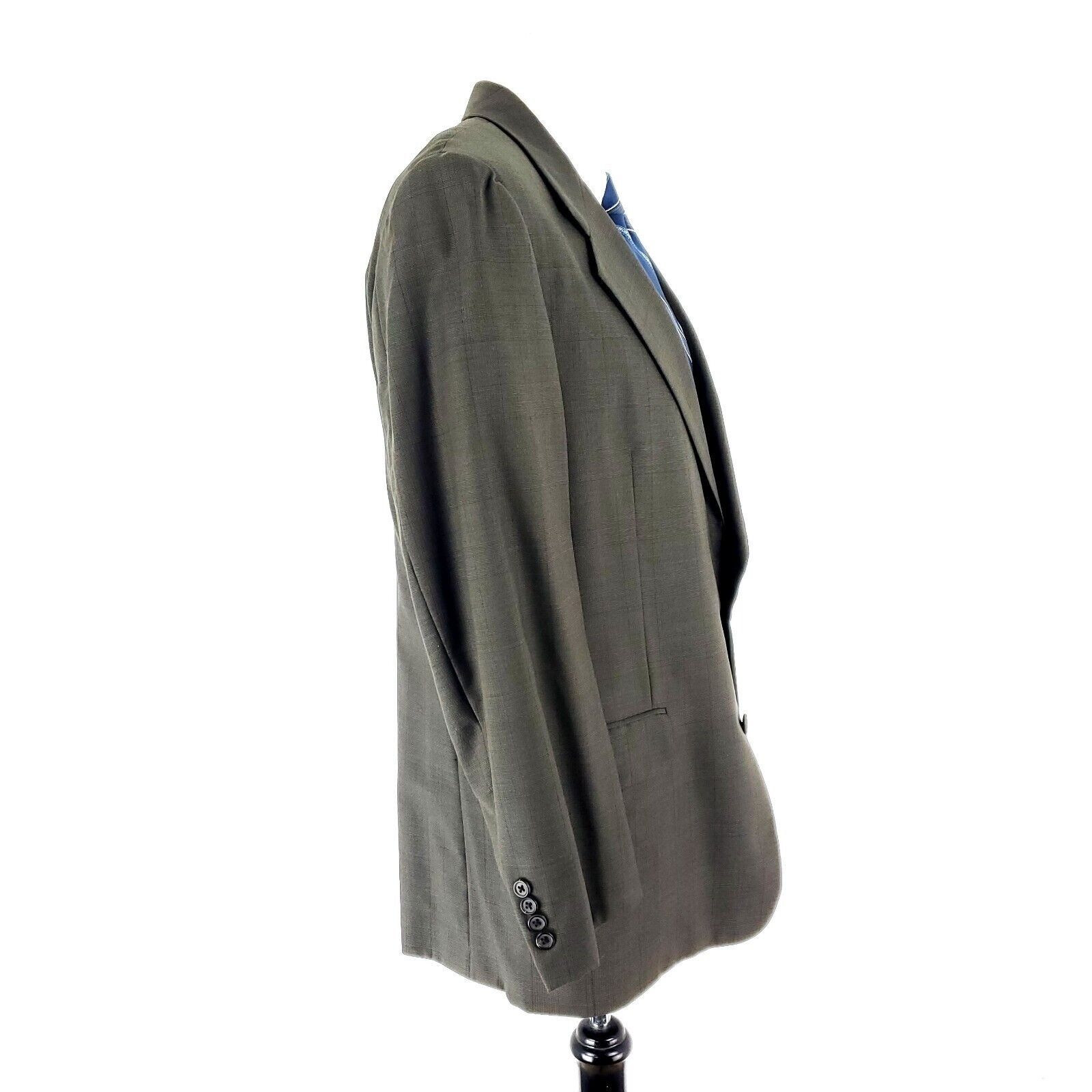 Hickey Freeman Hickey Freeman Wool Boardroom 2 Button Blazer 40R Green Glen Size 40R - 6 Thumbnail