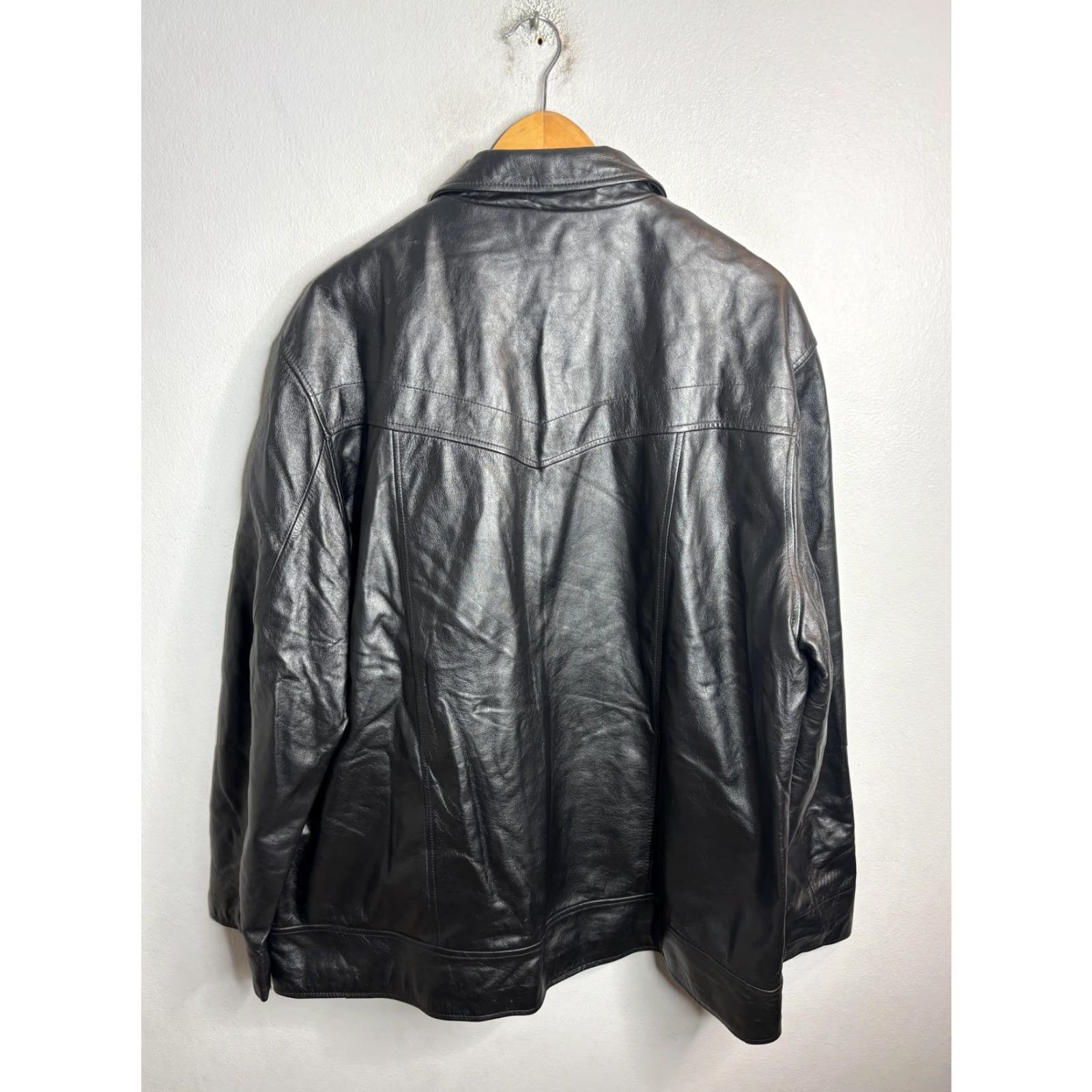 Vintage VINTAGE Wilsons Leather Jacket Mens 1X Black Bomber 90s M. Julian Thinsulate Gloves Jacket Coat Long Solid Zip Mens Size XL / US 12-14 / IT 48-50 - 7 Thumbnail