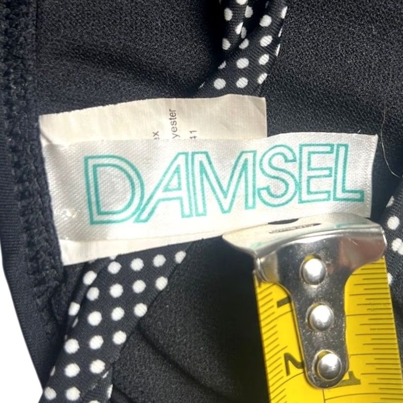 Vintage Damsel Black Bikini Top Shoulder Strap Swim Medium M Womens Size M / US 6-8 / IT 42-44 - 3 Thumbnail