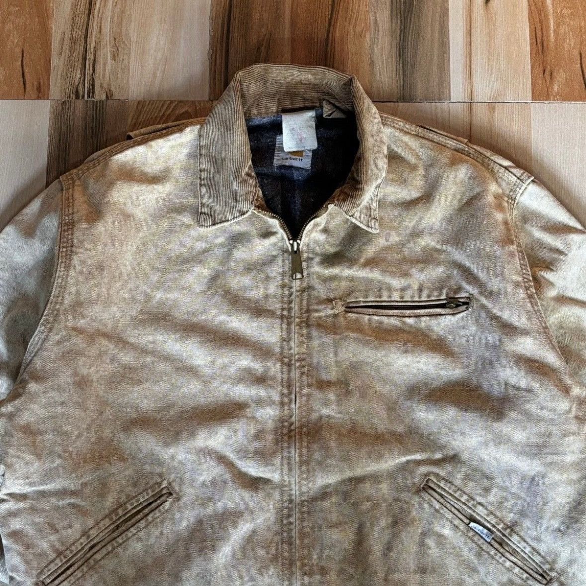 Carhartt Vintage 80s Carhartt Detroit Jacket Acid Washed Size US M / EU 48-50 / 2 - 2 Thumbnail