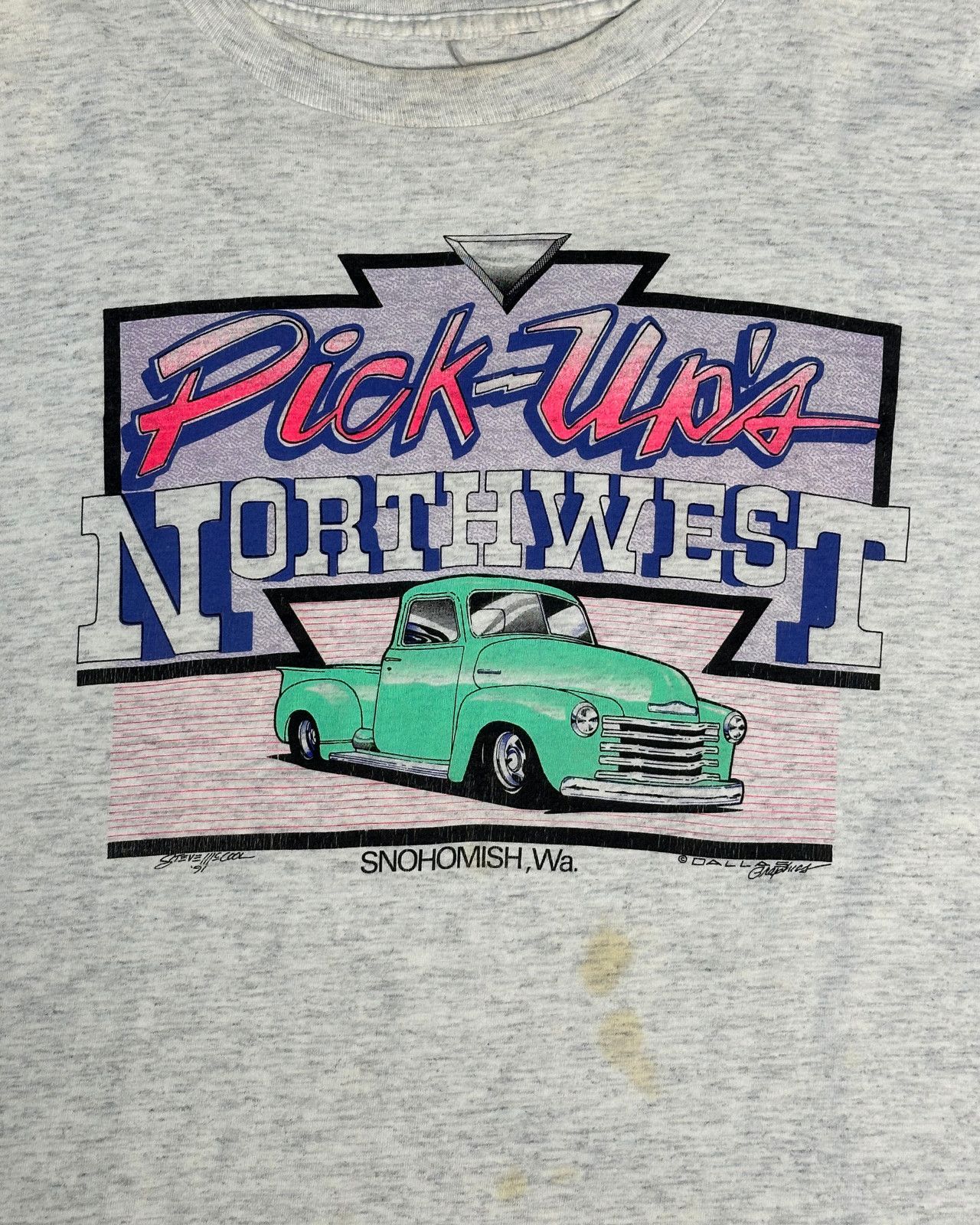 Chevrolet × Vintage Vintage 1991 Pick-Ups Northwest Truck Parts T-Shirt - XL Size US XL / EU 56 / 4 - 4 Thumbnail