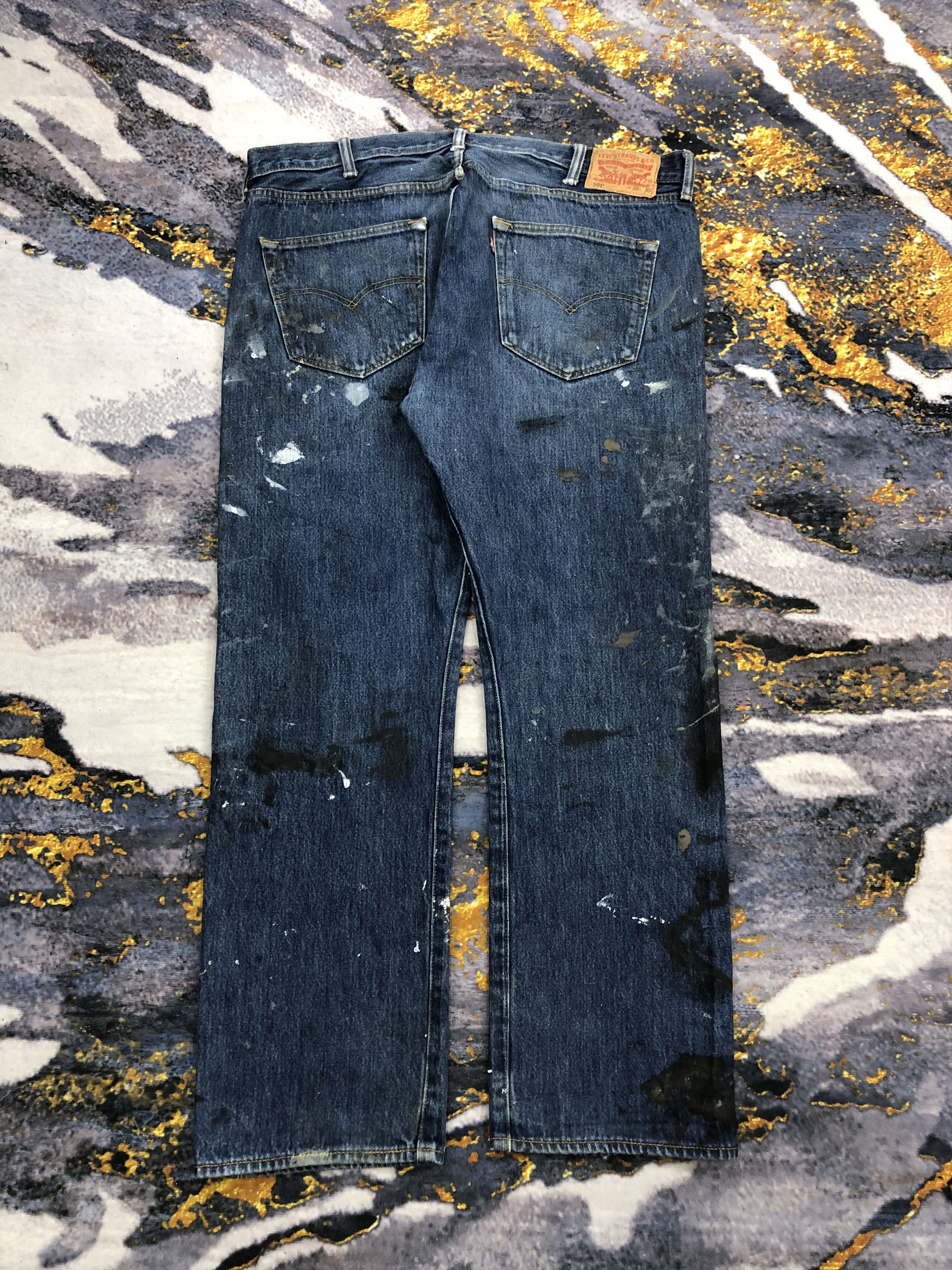 Levi's Vintage Levis 501 Splatter Paint Jeans DPP0096 Size US 39 - 3 Thumbnail