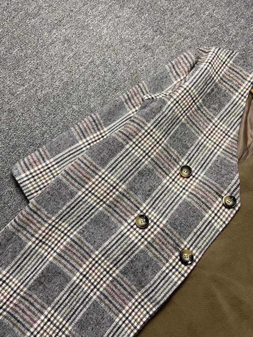 Japanese Brand ECLIN Brand Split Design Double Breasted Coat (183) Size ONE SIZE - 9 Thumbnail