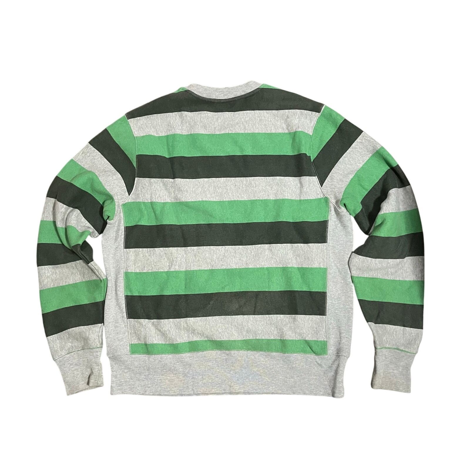 Champion Champion Mens Vintage Striped Green Black Gray Sweatshirt Size US XXL / EU 58 / 5 - 3 Thumbnail