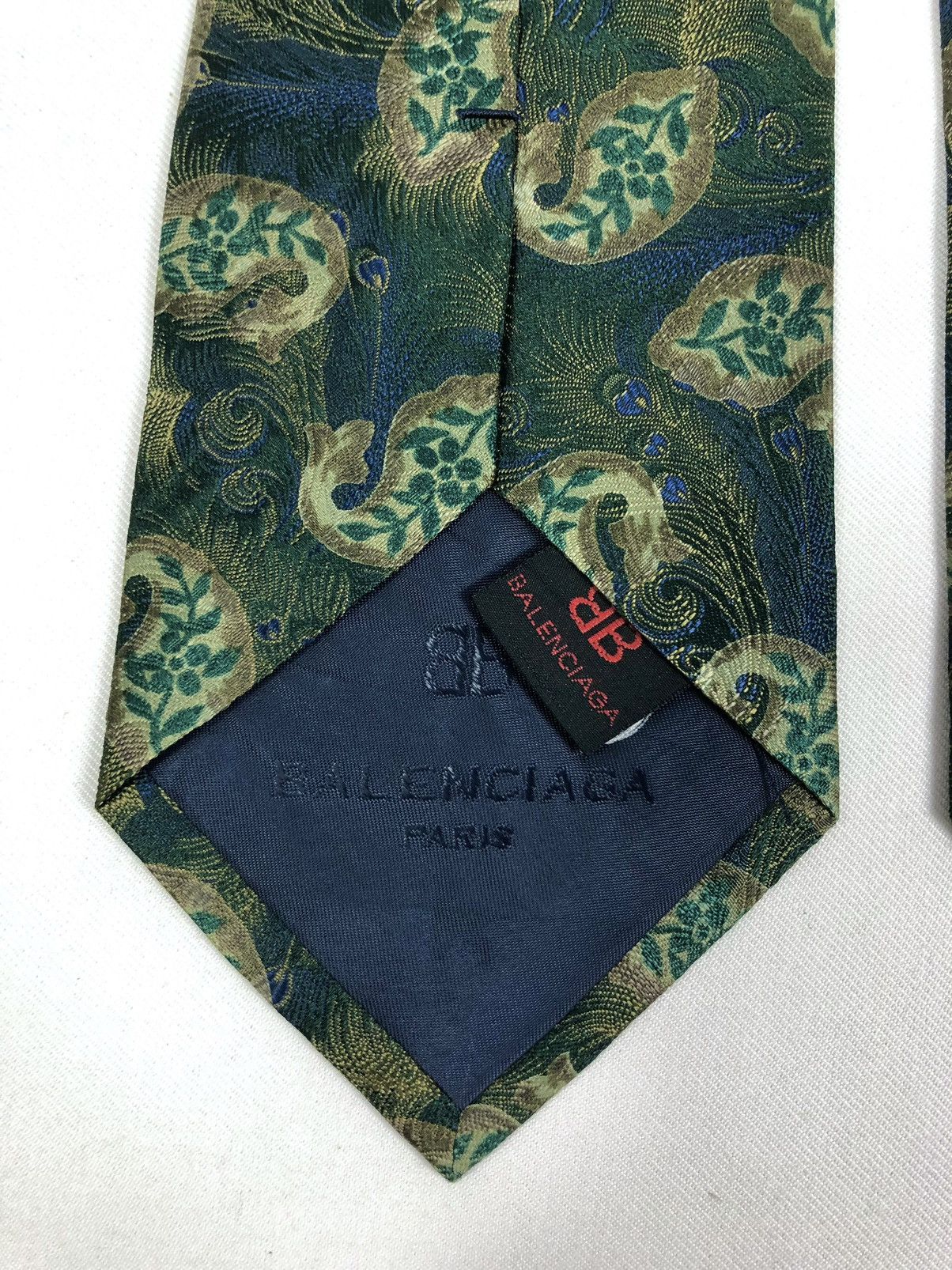 Balenciaga Rare Vintage Balenciaga Silk Tie Size ONE SIZE - 6 Thumbnail