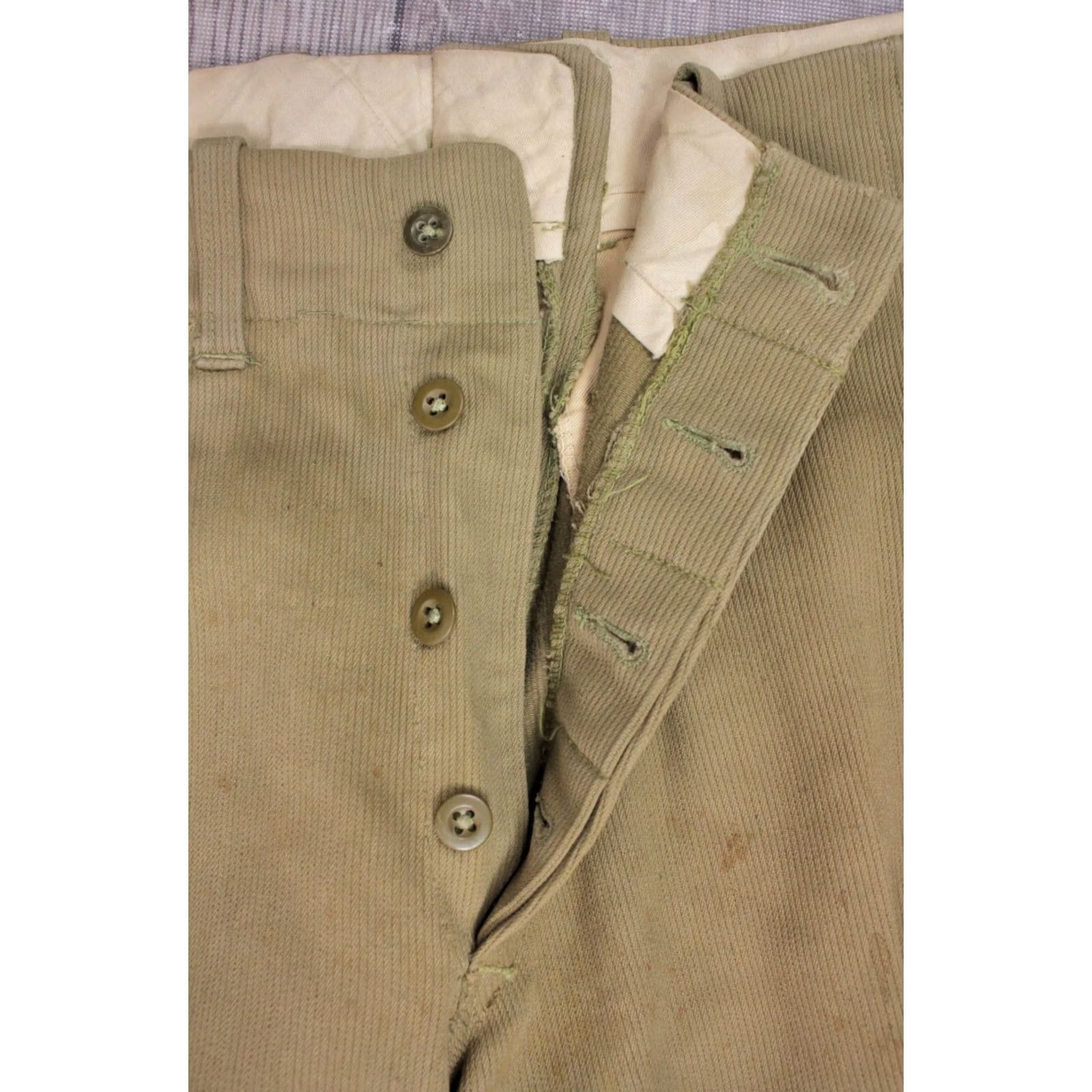 Olive VINTAGE 1920s 1930s Olive Green Breeches Pants Sz 32x24 20s 30s Mens Size US 32 / EU 48 - 6 Thumbnail