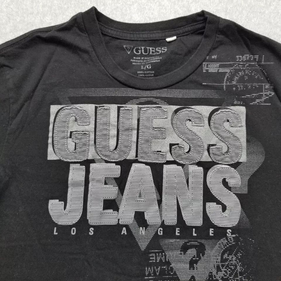 Guess Guess Shirt Mens Large Short Sleeve Casual Spell Out Logo Size US L / EU 52-54 / 3 - 4 Thumbnail